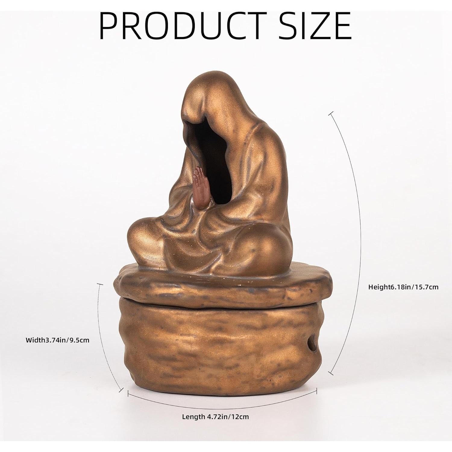 Soporte de Incienso Zen Cacukap con Estatua de Buda 15.7x12x9.6cm