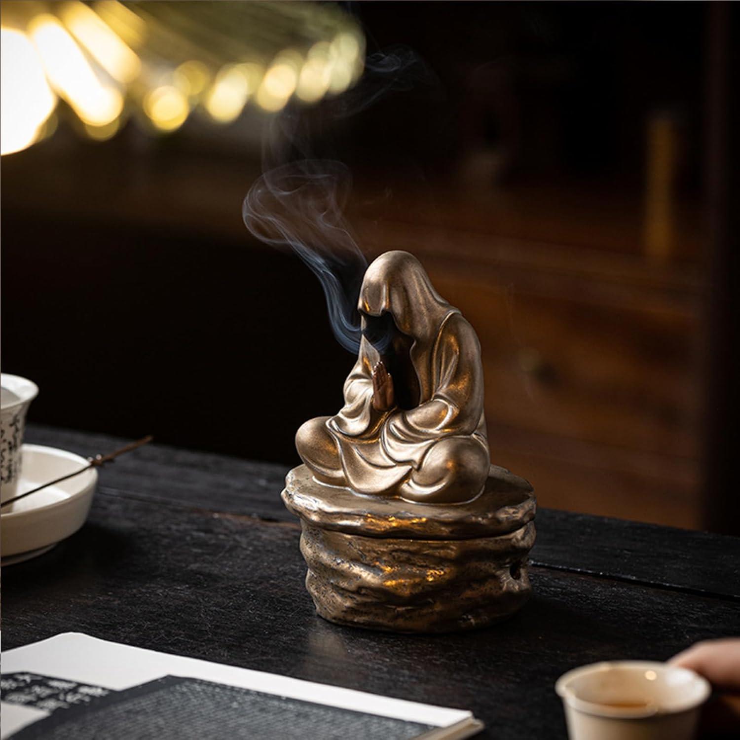 Soporte de Incienso Zen Cacukap con Estatua de Buda 15.7x12x9.6cm