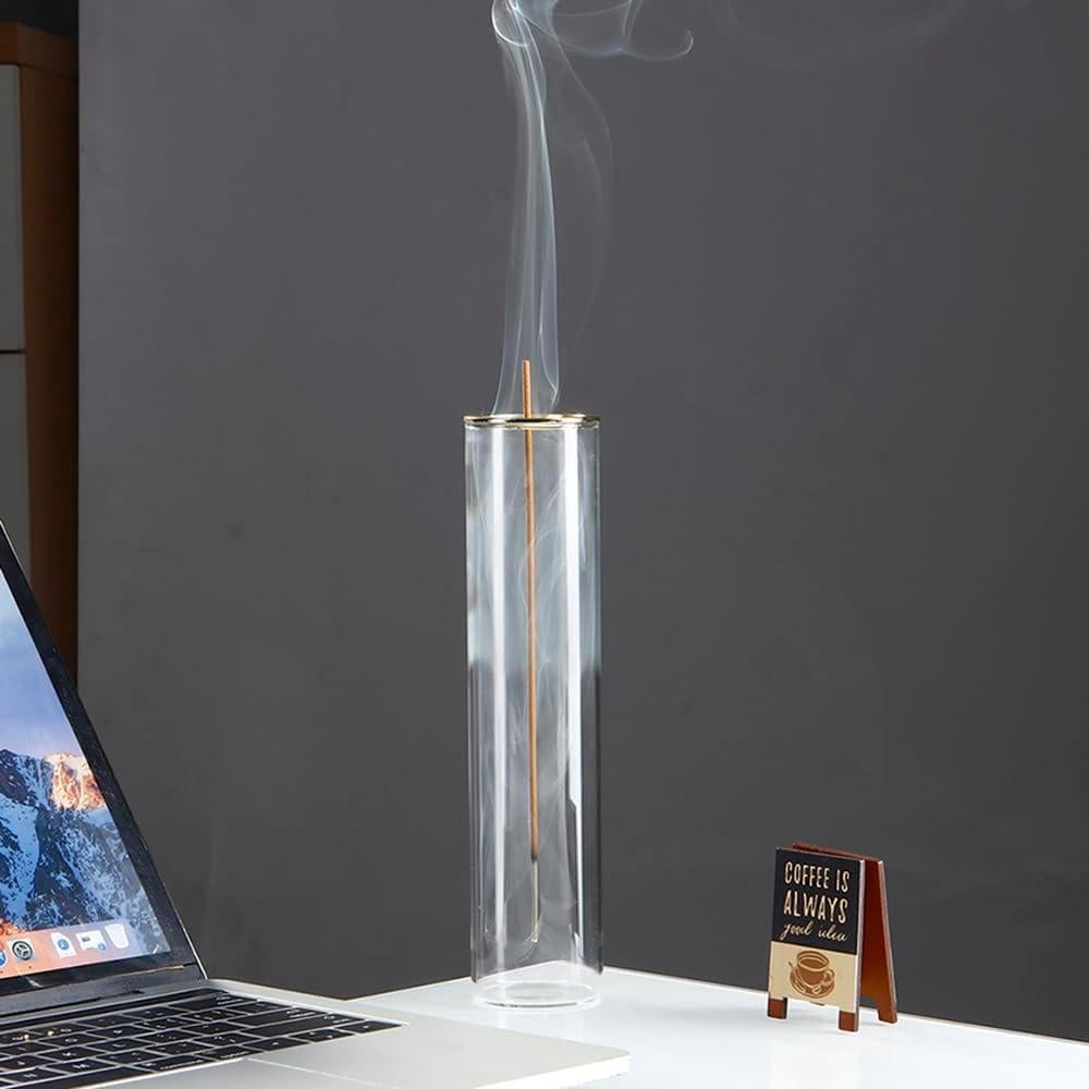 Soporte de Incienso de Vidrio OEAYA Redondo 19.8 cm Antideslizante