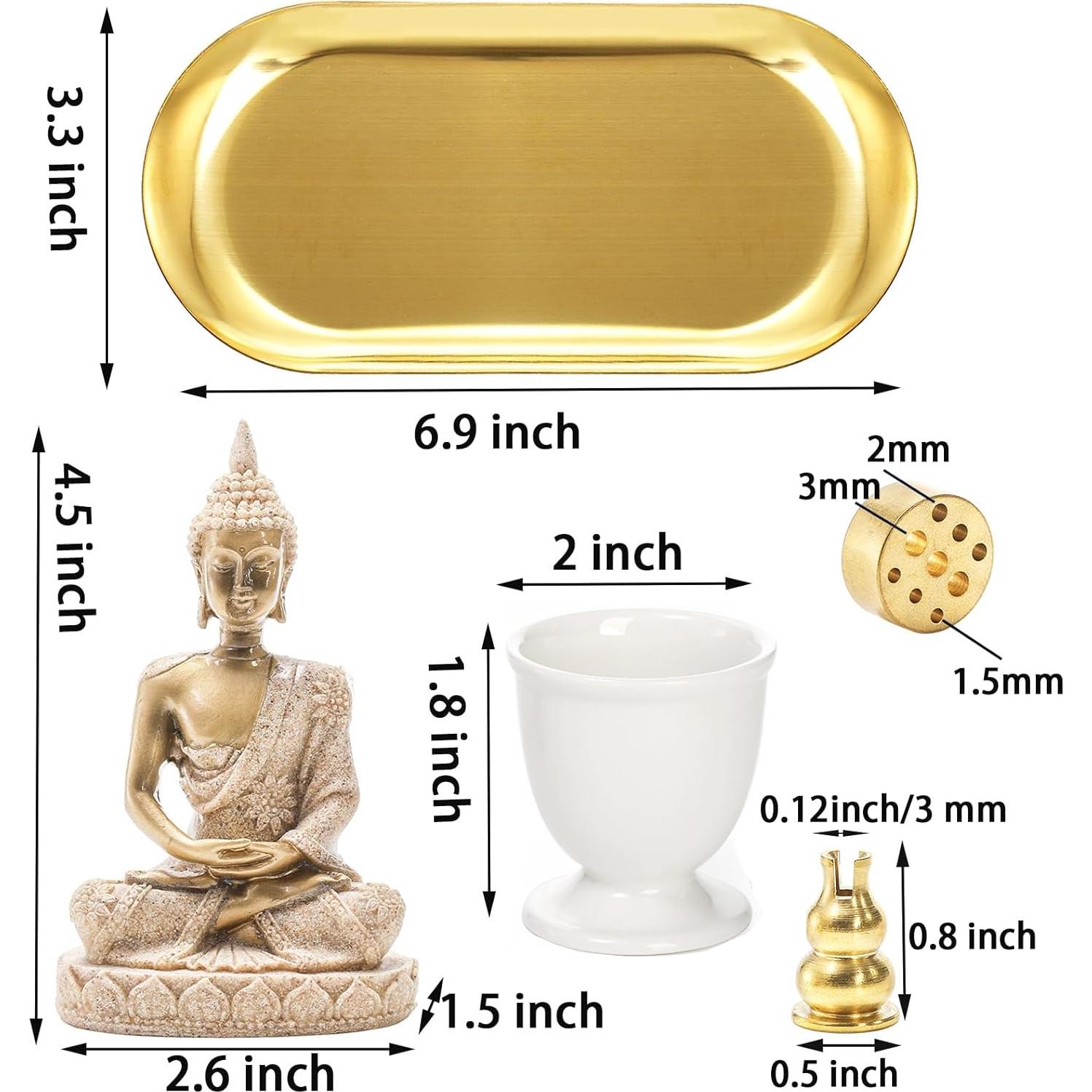 Soporte de Incienso 5 en 1 TOPZEA con Estatua de Buda