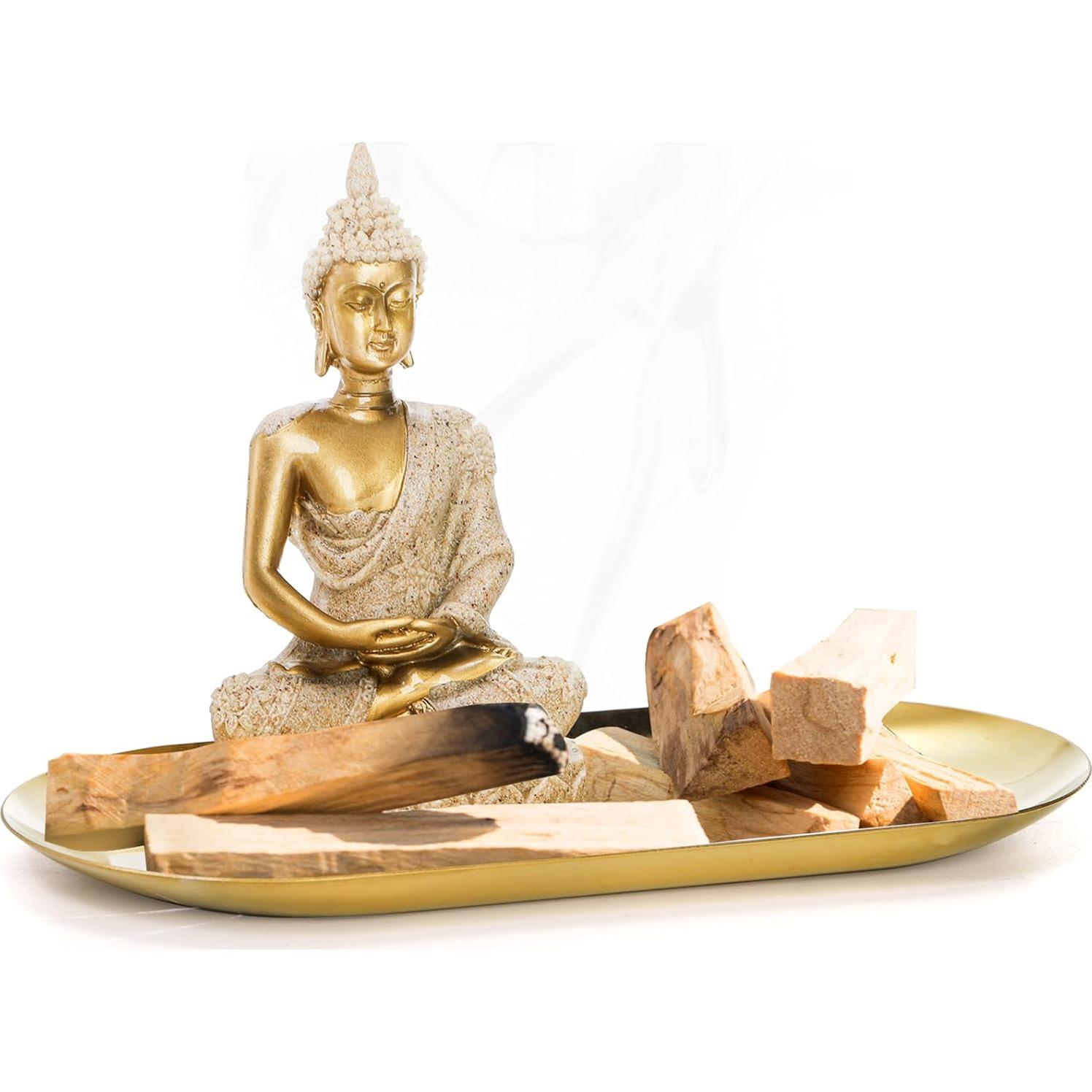 Soporte de Incienso 5 en 1 TOPZEA con Estatua de Buda