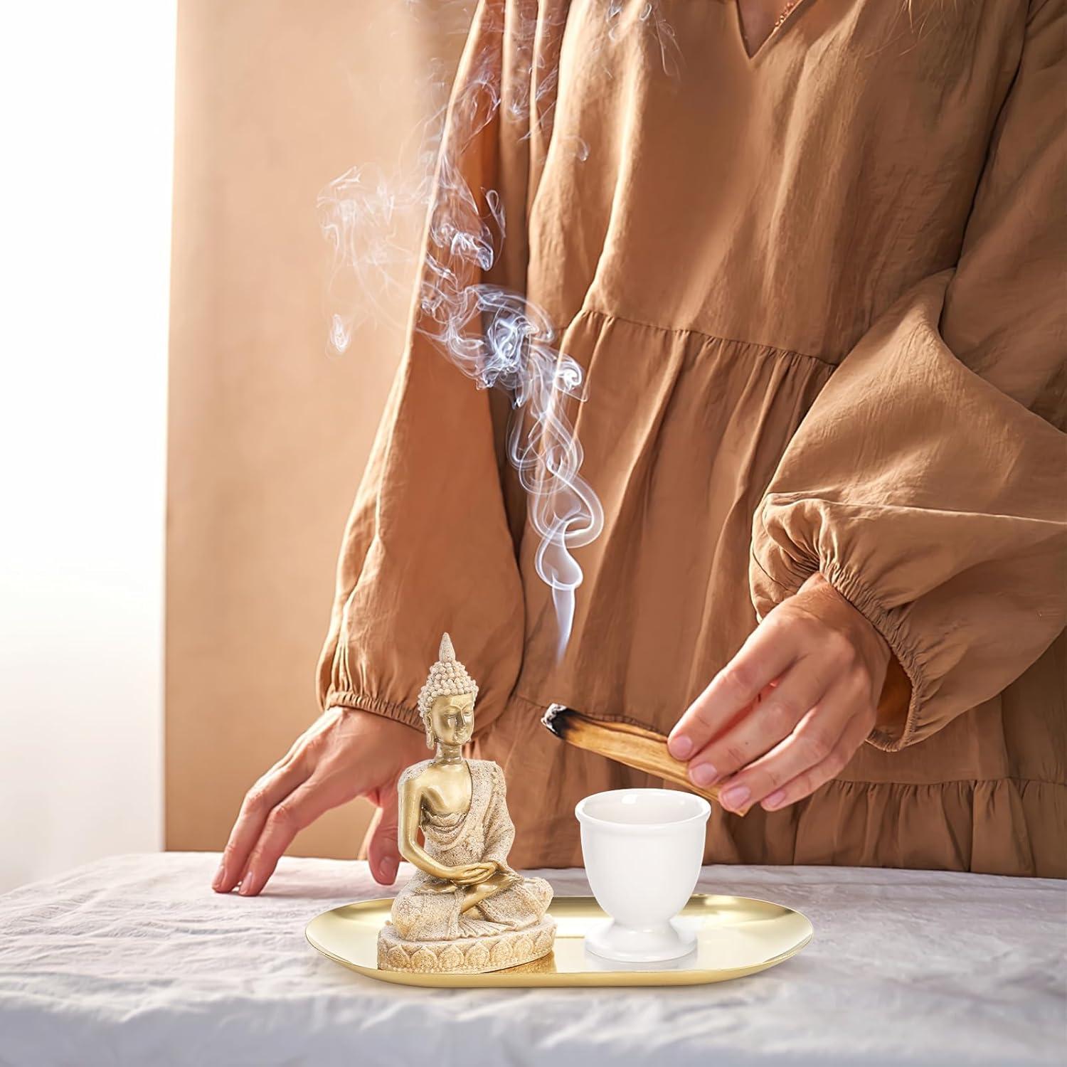 Soporte de Incienso 5 en 1 TOPZEA con Estatua de Buda