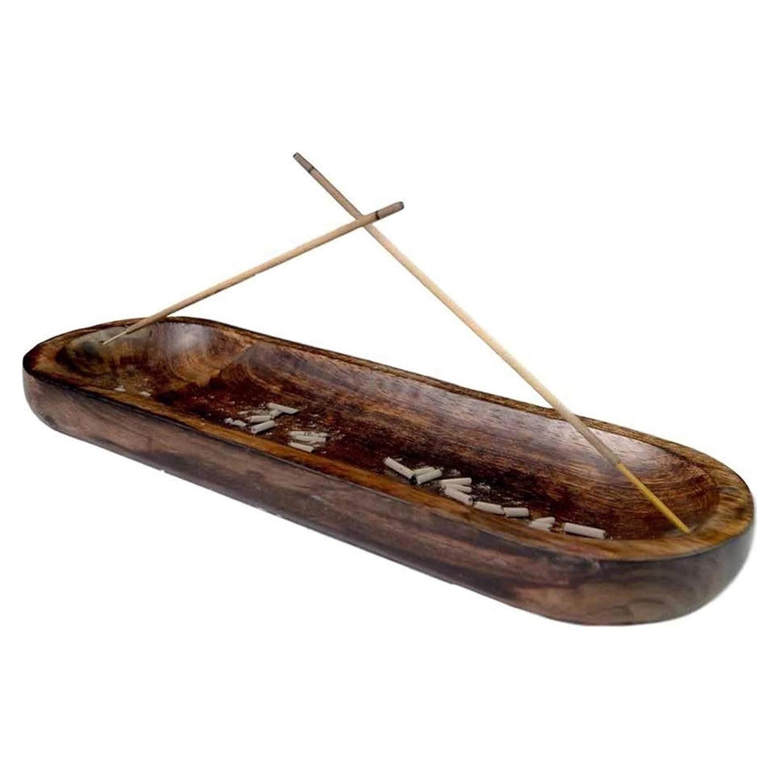 Soporte de Incienso de Madera Raajsee 28x10 cm - Captador de Cenizas
