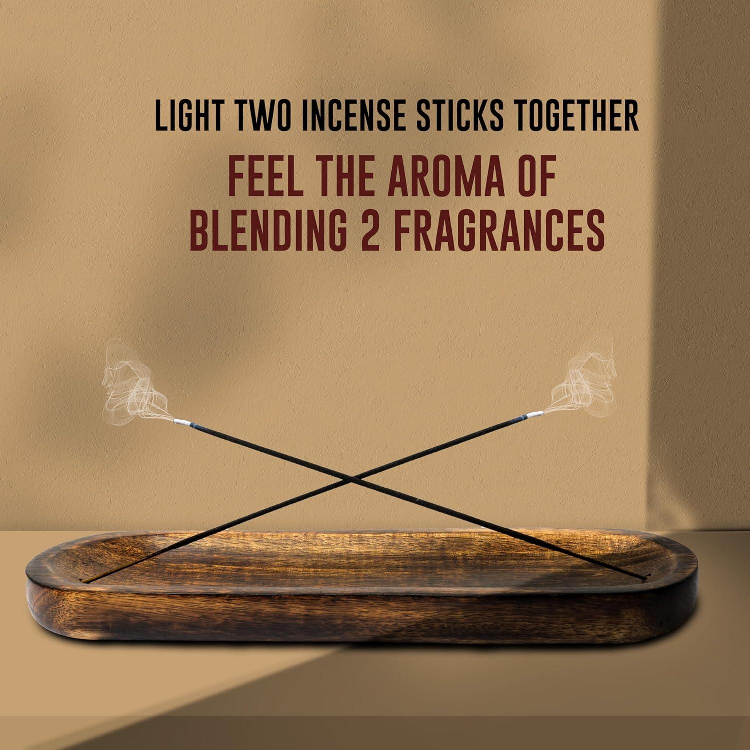 Soporte de Incienso de Madera Raajsee 28x10 cm - Captador de Cenizas