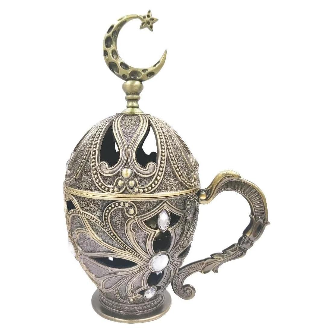 Soporte de Incienso en Cono Vintage Hourwof de Metal Bronce