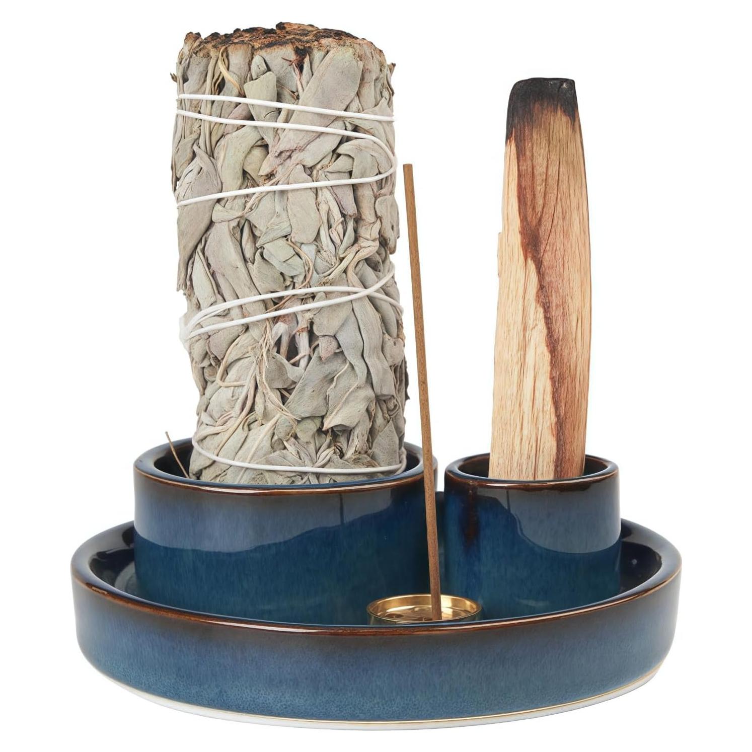 Soporte de Incienso 4 en 1 GRAMSTORMAX Azul 10.8 cm