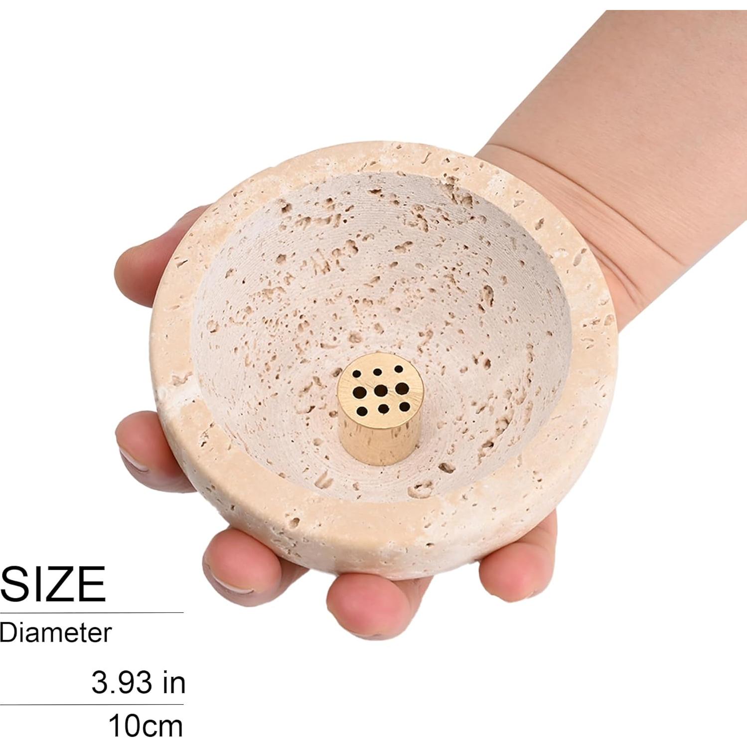 Soporte de Incienso SHICANGSHIYE de Piedra Caliza Hecho a Mano