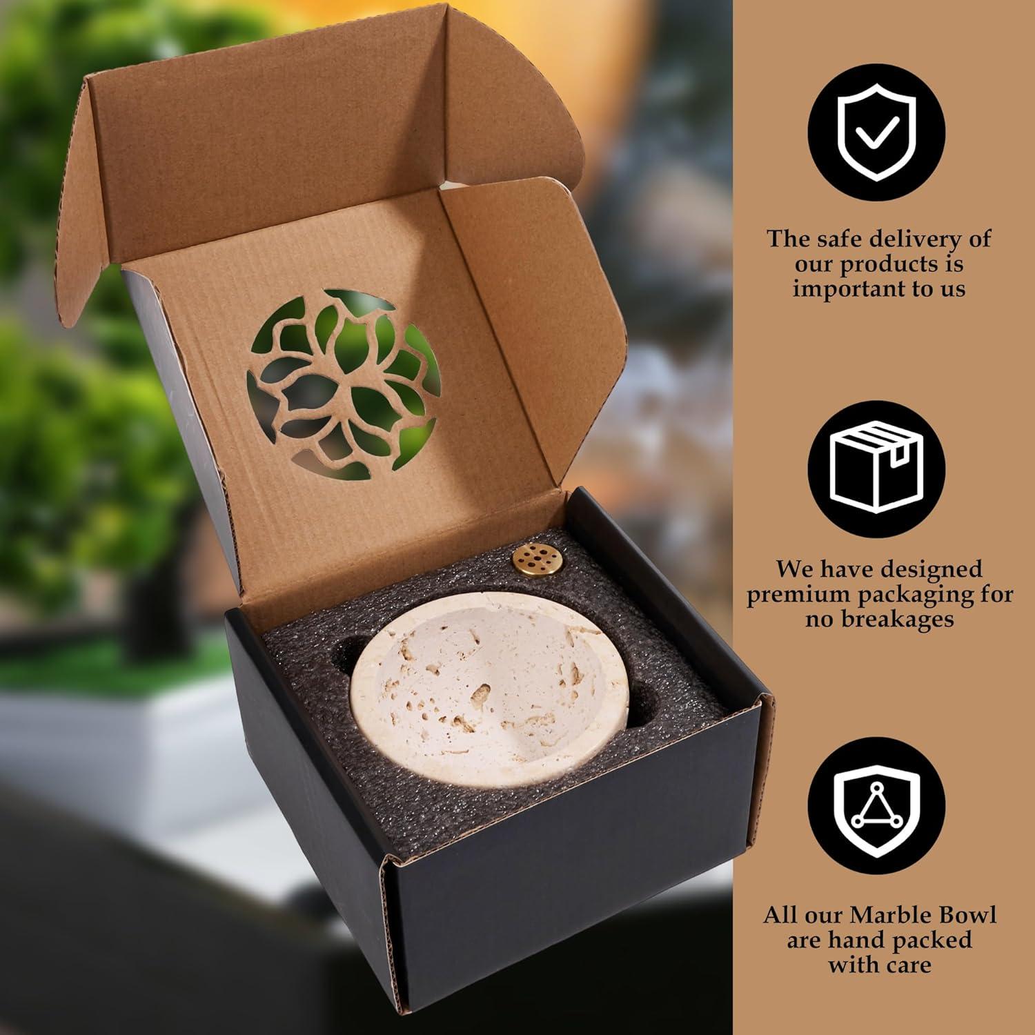 Soporte de Incienso SHICANGSHIYE de Piedra Caliza Hecho a Mano