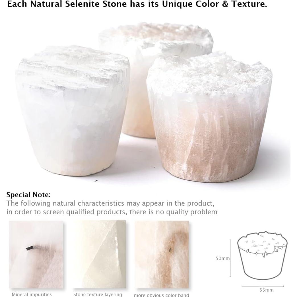 Difusor Pasivo de Aceite Esencial MIYA LIFE Selenita 8.13cm