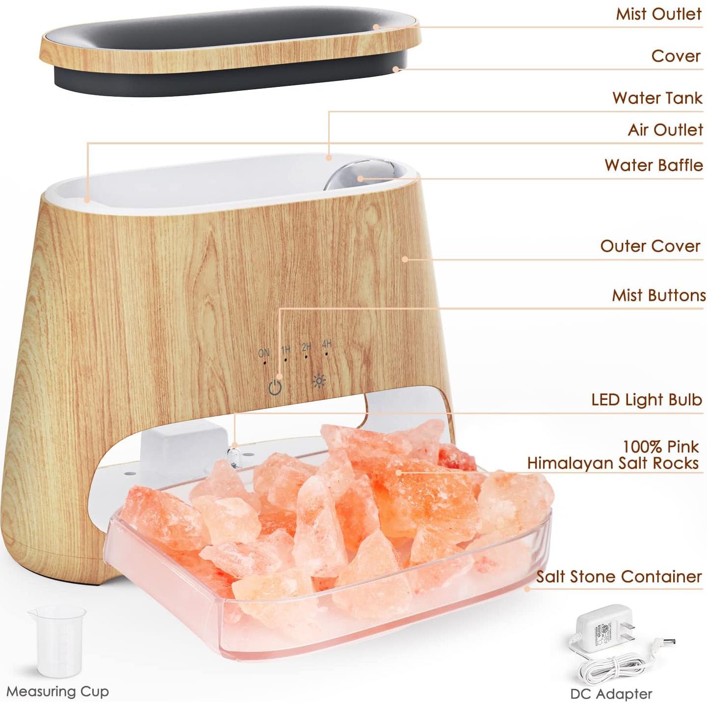 Lámpara de Sal Himalaya 2-en-1 Salkin Difusor Aceites 150ml