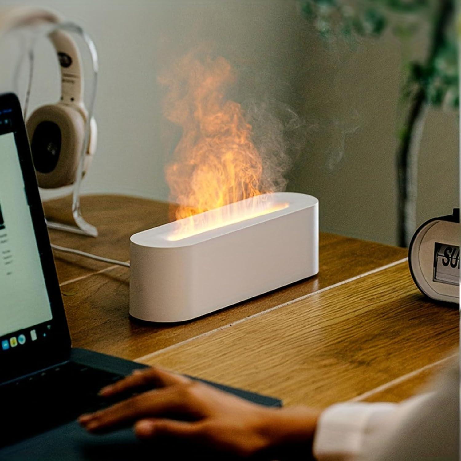 Difusor de Aceite Esencial Hougnioe 150ml Negro con Luz