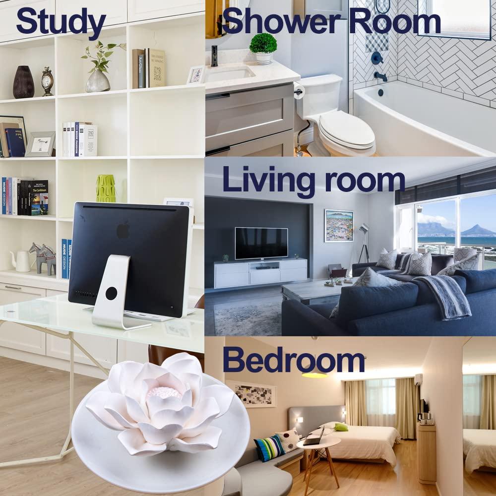 Difusor de Aceite Esencial Pasivo Oumeiben Loto Cerámica 9.14cm