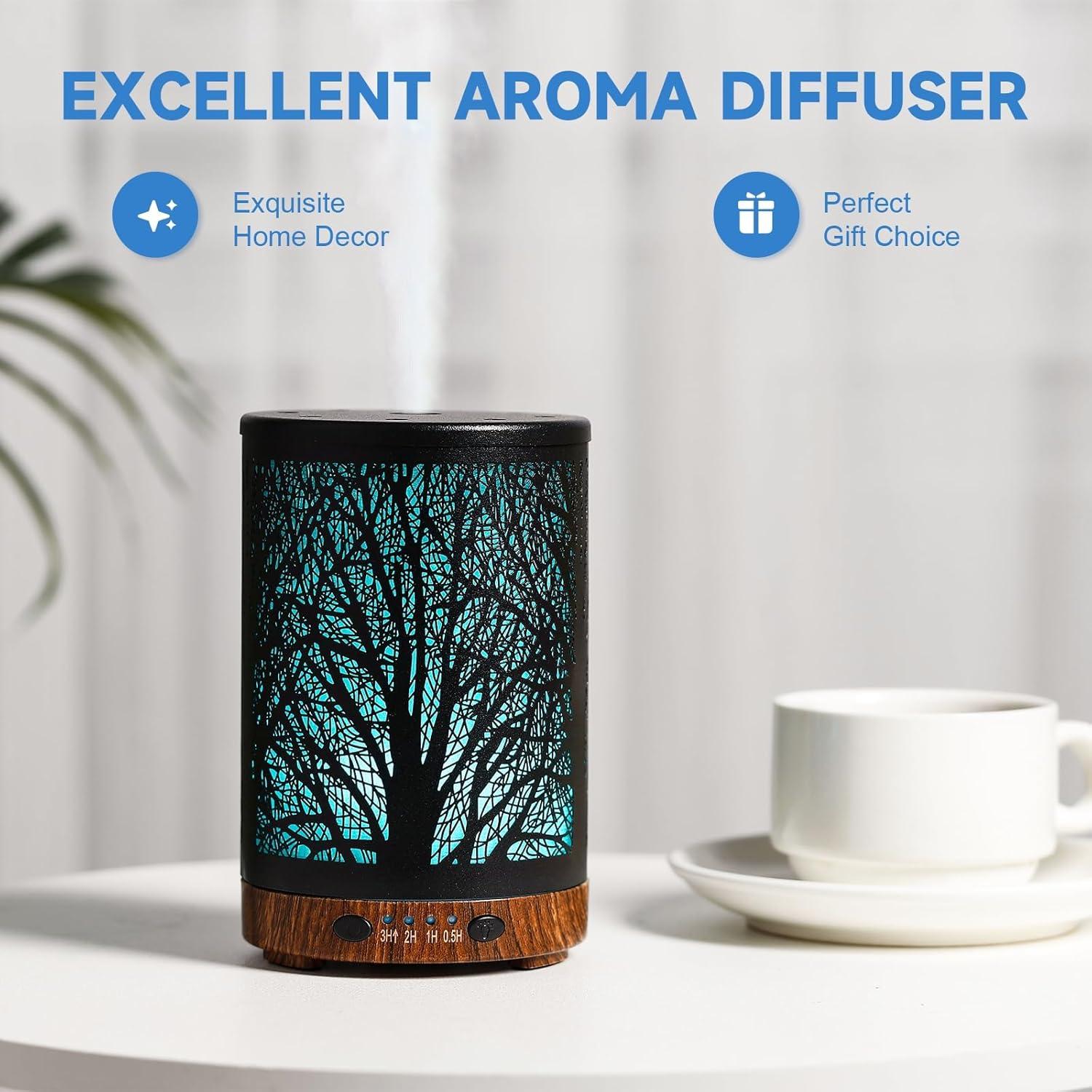 Difusor de Aceite Esencial JOYOLO 120ml Metal Aromaterapia