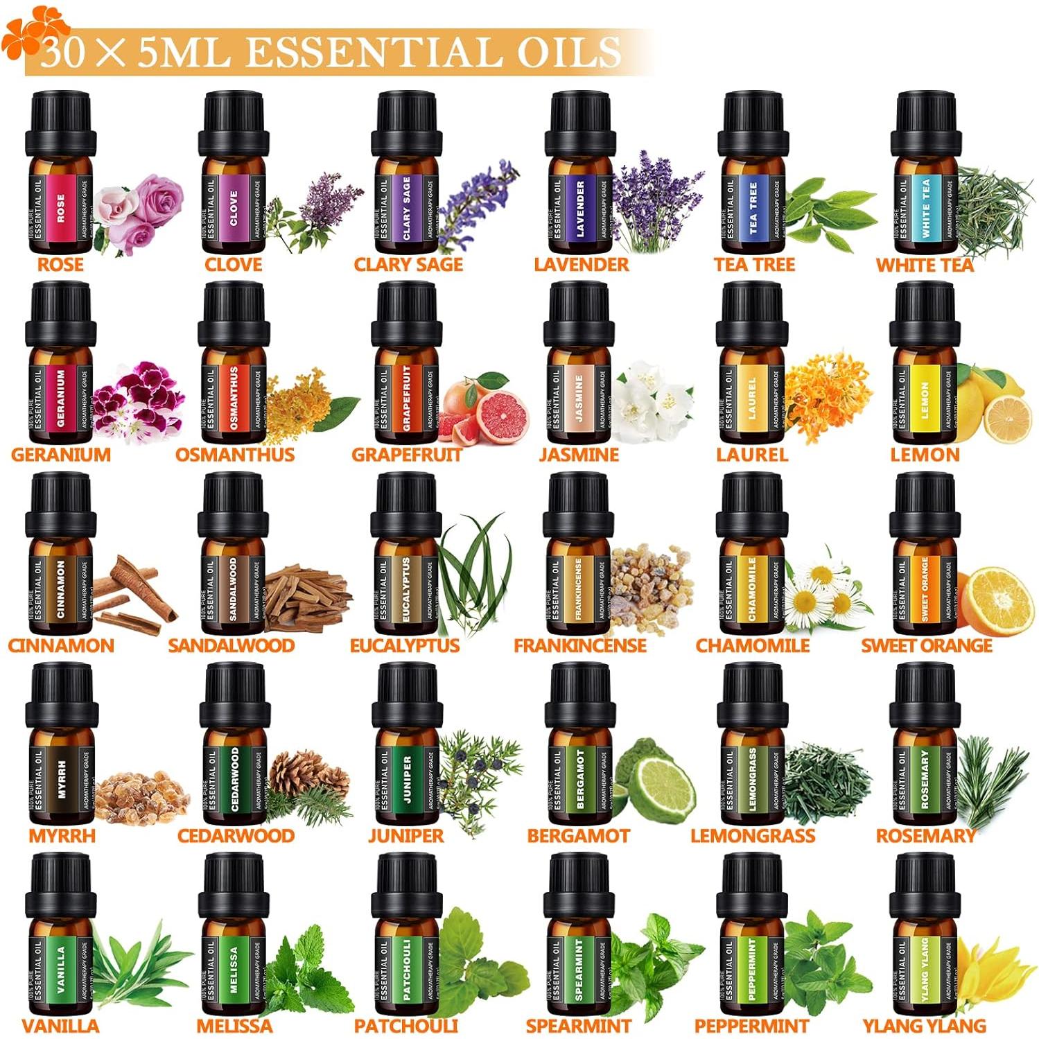 Difusor de Aroma SACATR 550ml con 30 Aceites Esenciales