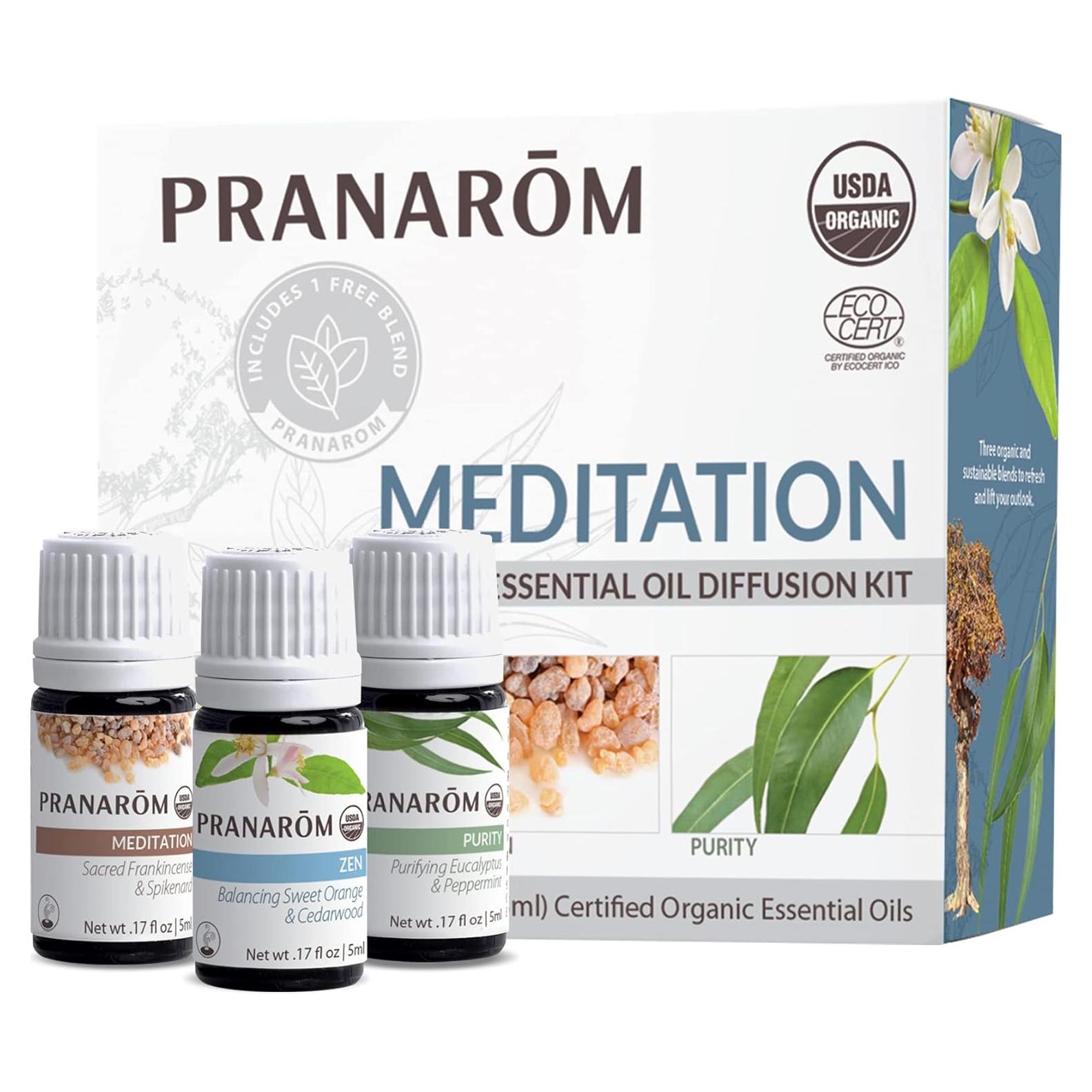 Kit de Aceites Esenciales Pranarom para Meditación 3x5ml