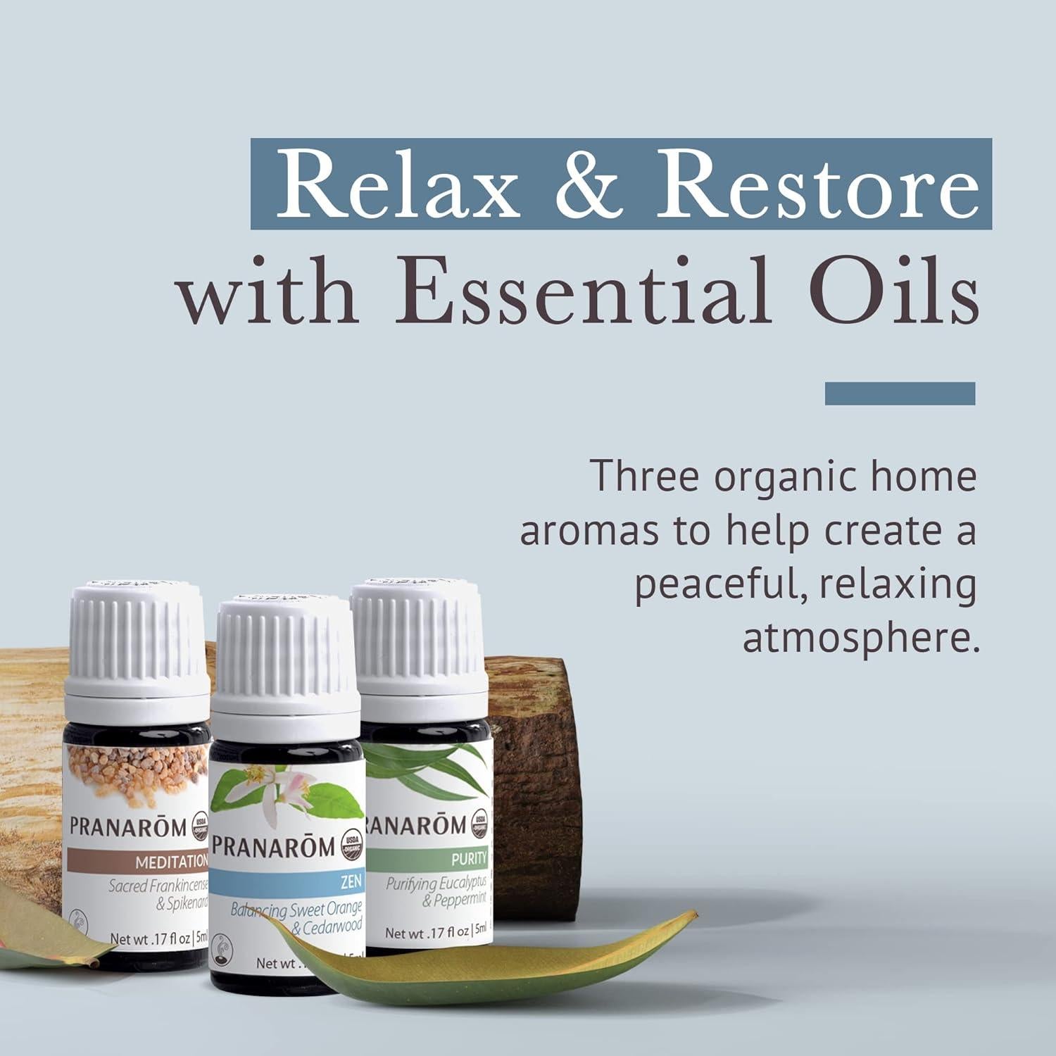 Kit de Aceites Esenciales Pranarom para Meditación 3x5ml