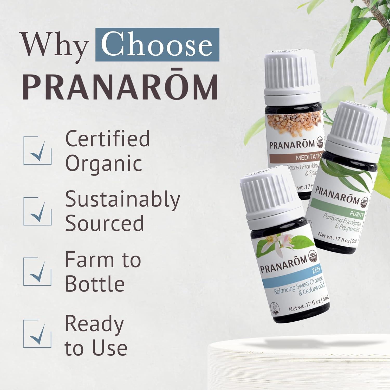 Kit de Aceites Esenciales Pranarom para Meditación 3x5ml