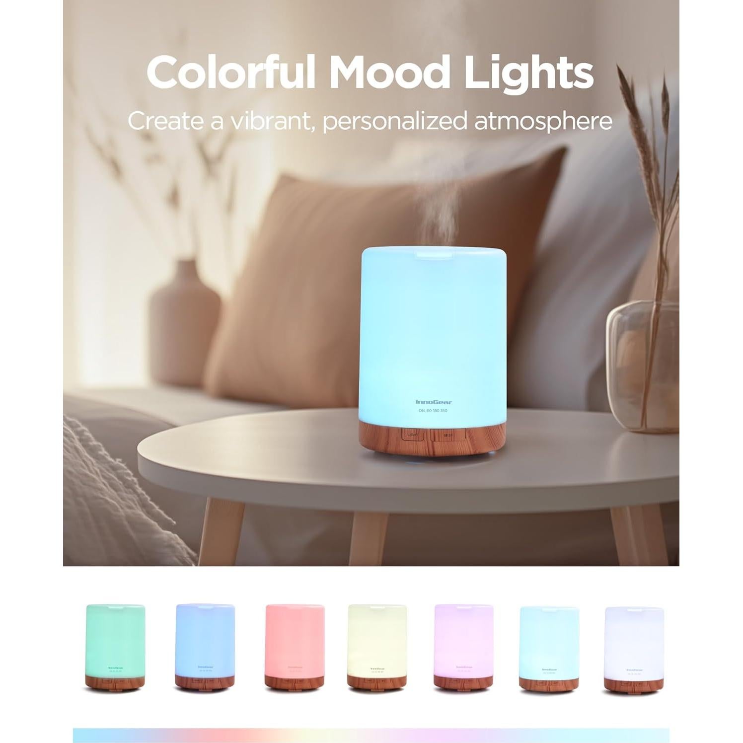 Difusor de Aceite Esencial InnoGear 300ml Aromaterapia Amarillo