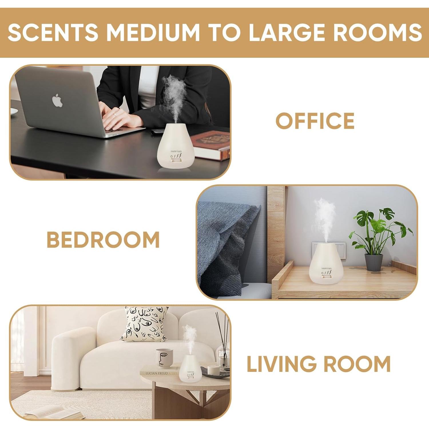 Difusor de Aceite Esencial HAPPTWS U20 Blanco Sin Agua