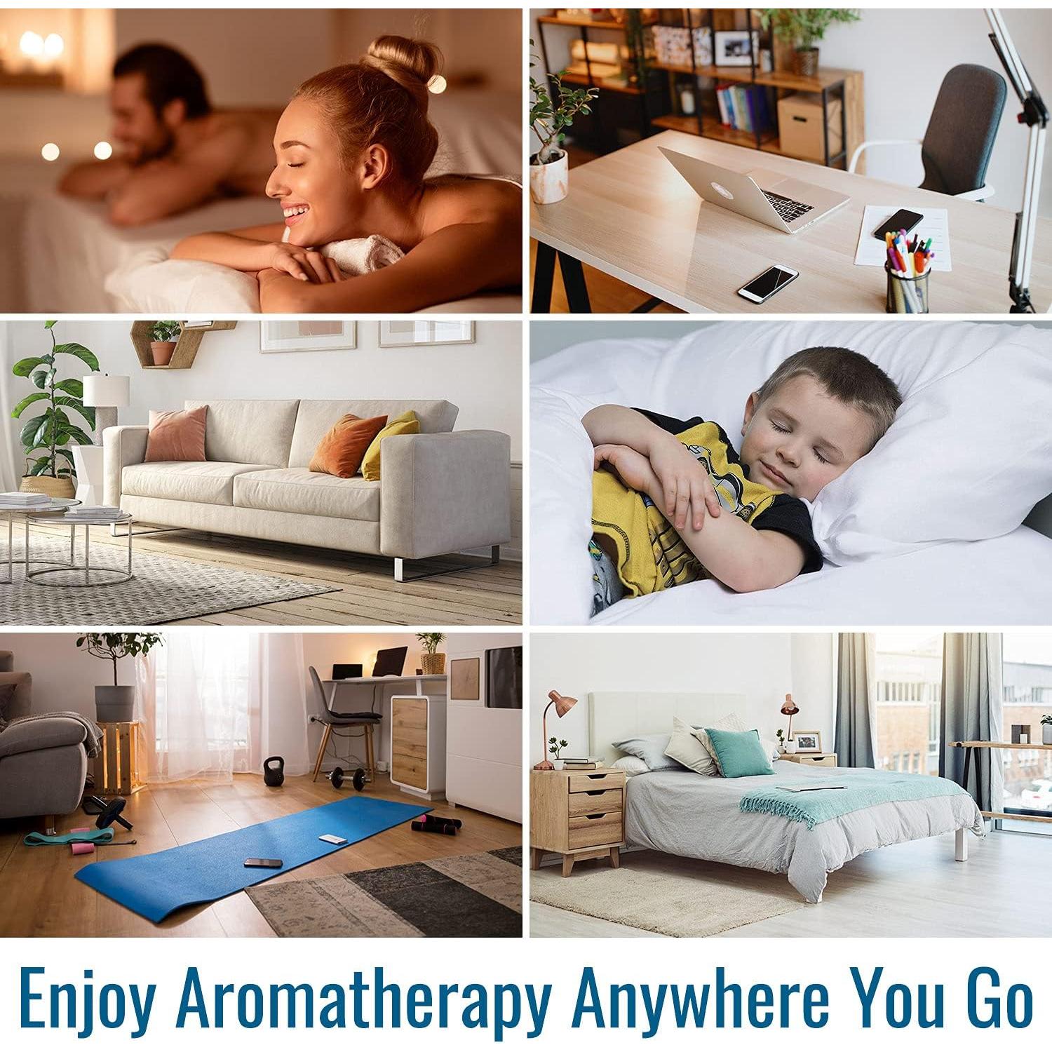 Difusor de Aceite Esencial HealthSmart 150ml Humidificador Blanco