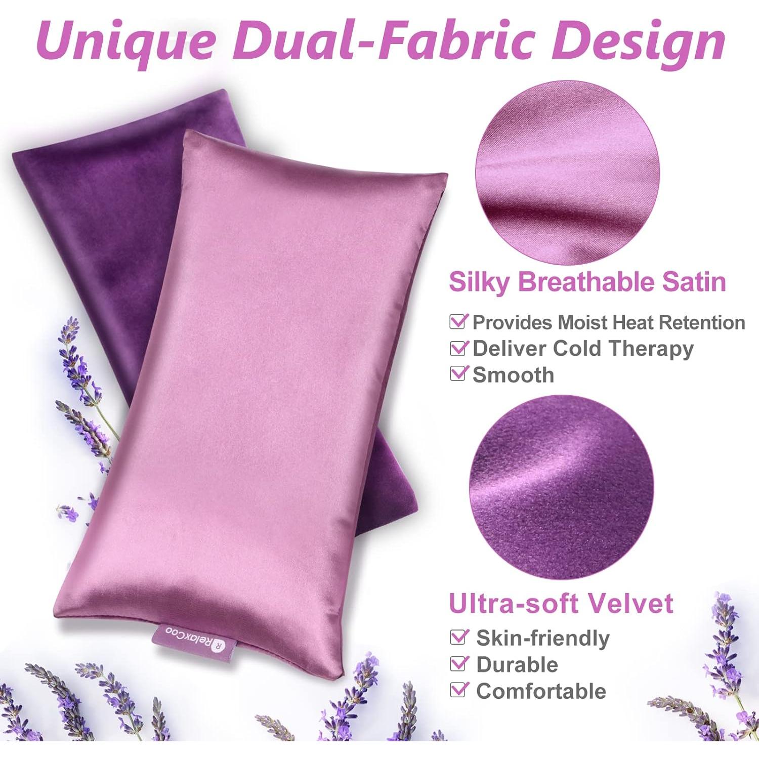 Almohadilla para Ojos RelaxCoo con Lavanda y Semillas de Lino - Paquete de 2