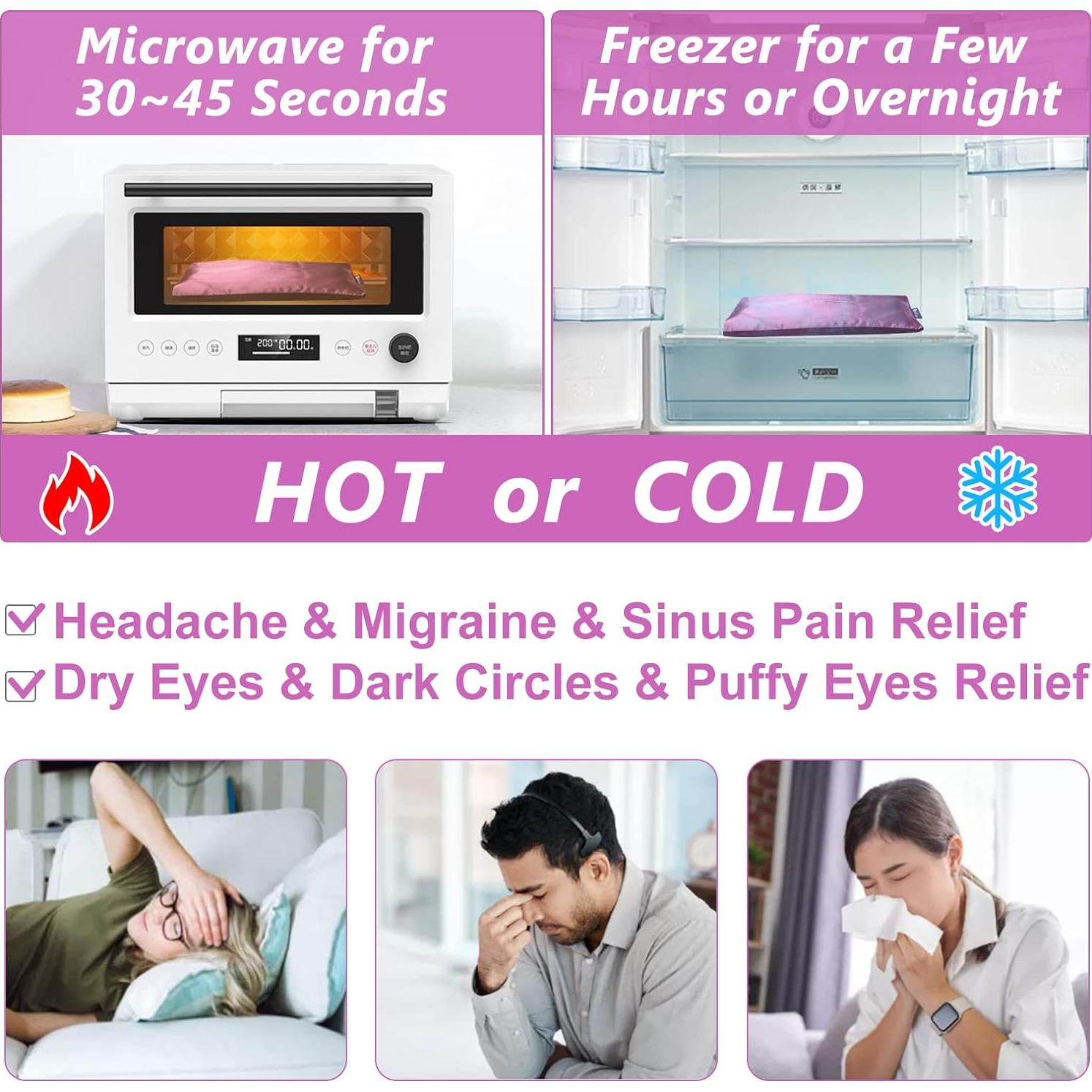 Almohadilla para Ojos RelaxCoo con Lavanda y Semillas de Lino - Paquete de 2