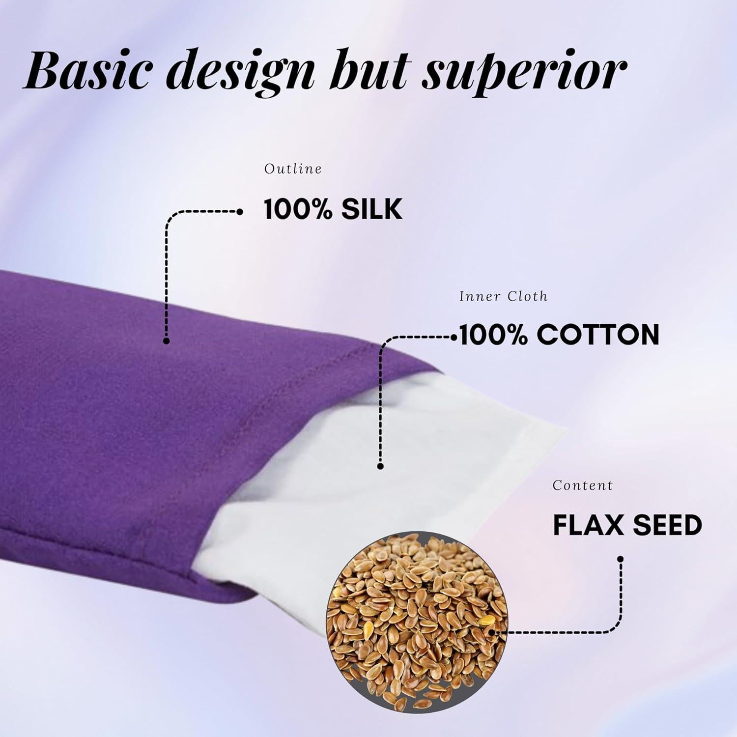 Almohadilla para ojos Yoga Diario Ciruela 25x15 cm Alivio Estrés