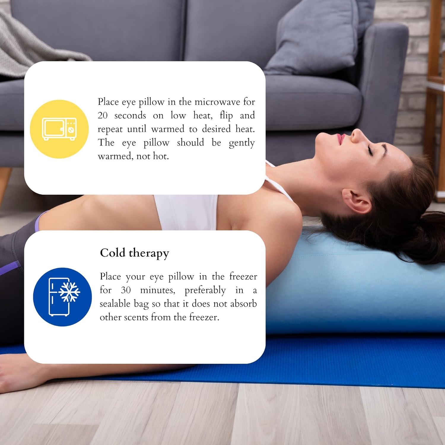 Almohadilla para ojos Yoga Diario Ciruela 25x15 cm Alivio Estrés