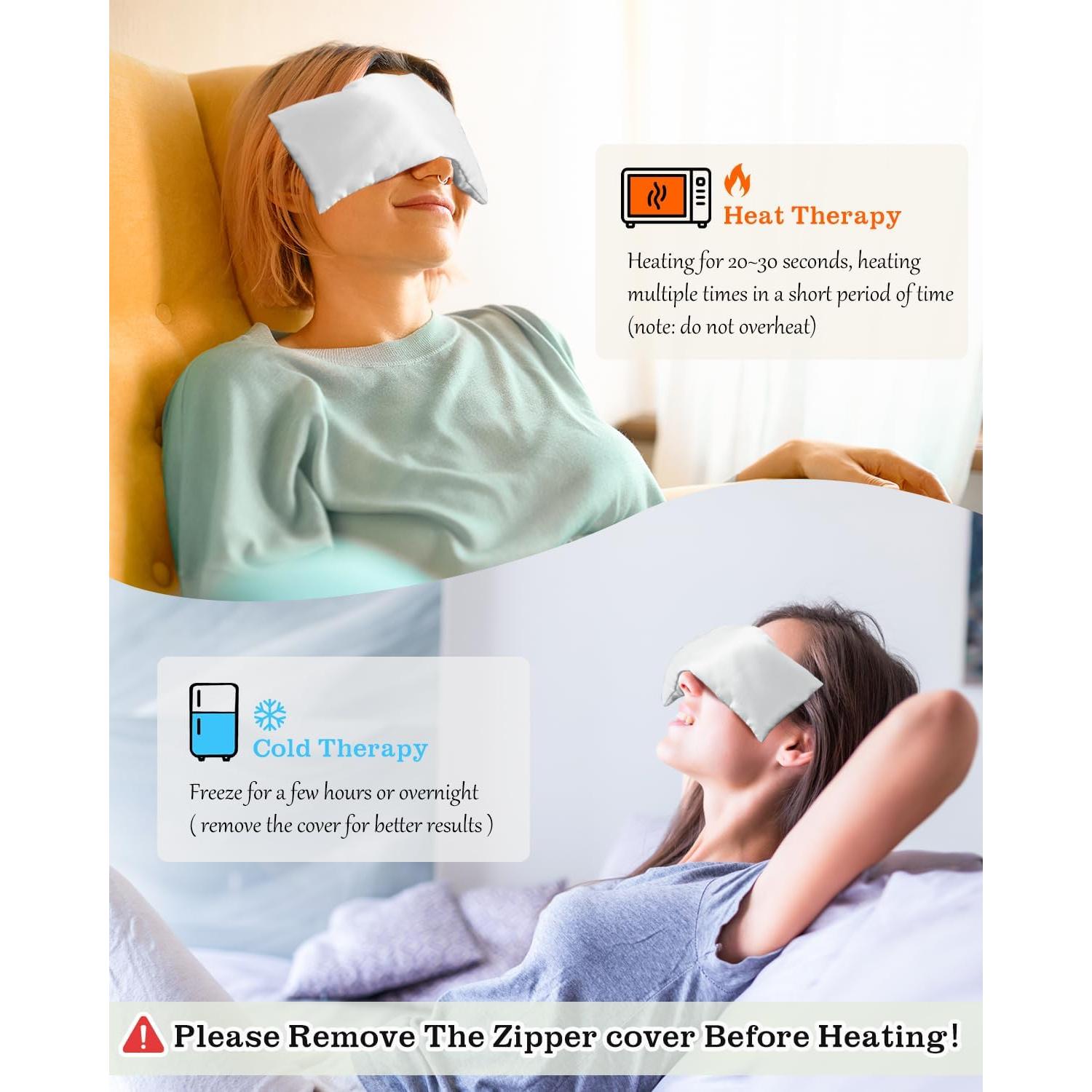 Almohadilla para Ojos Hihealer de Seda con Lavanda 22.9x10.2cm