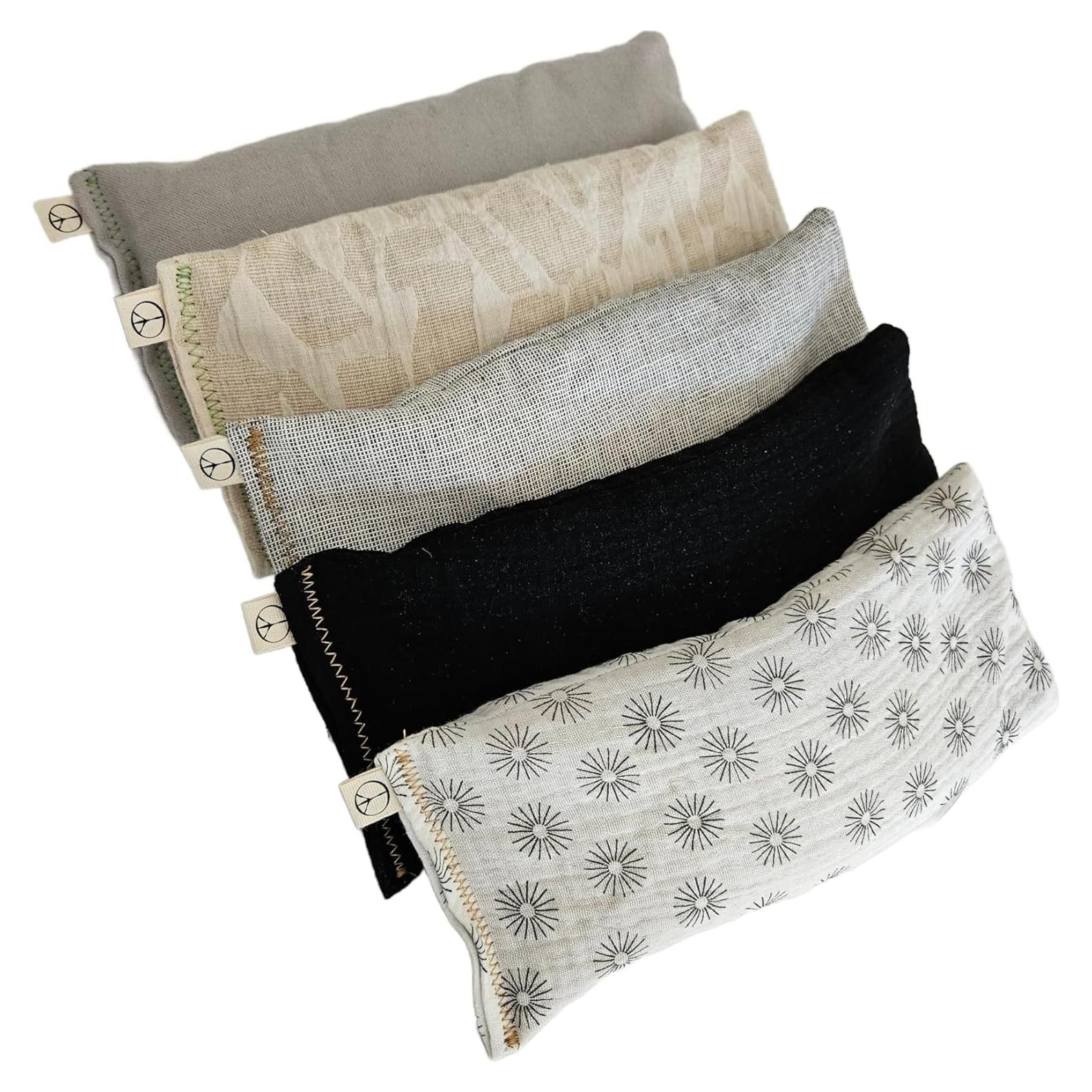 Cojines para Ojos Hunki Dori - Paquete de 5 - Alivio Sueño Yoga