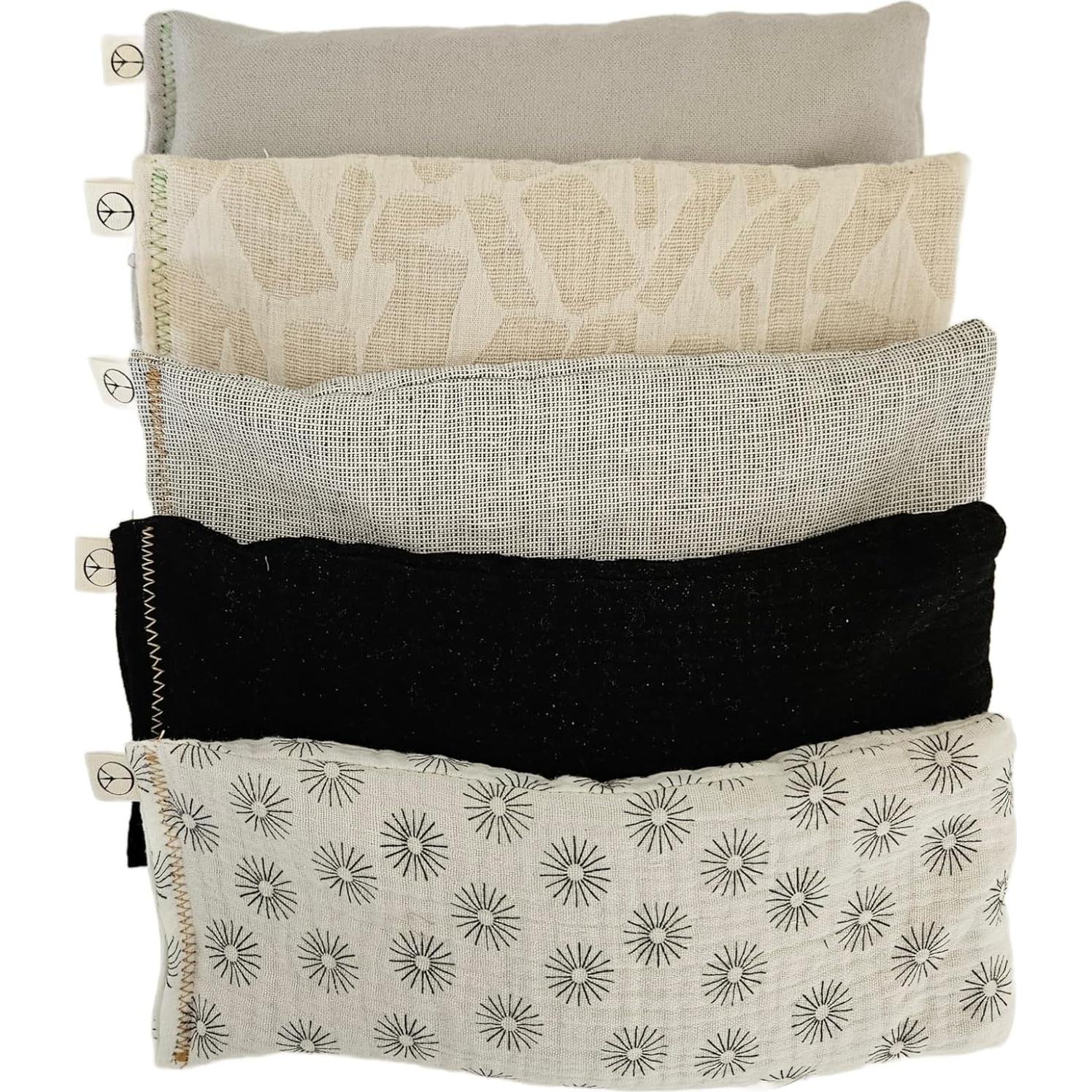 Cojines para Ojos Hunki Dori - Paquete de 5 - Alivio Sueño Yoga