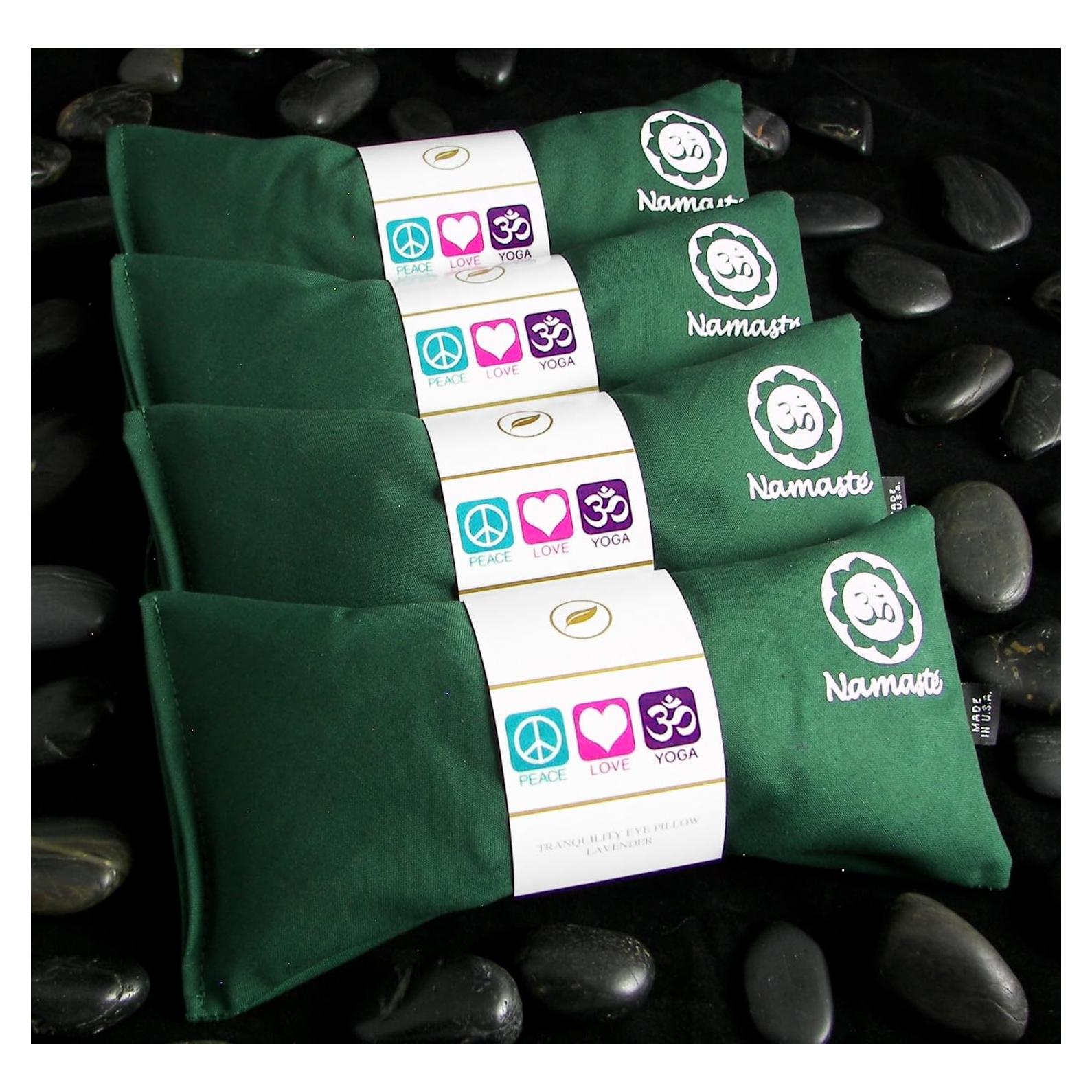 Cojines para los ojos de yoga Happy Wraps Set de 4 Verde