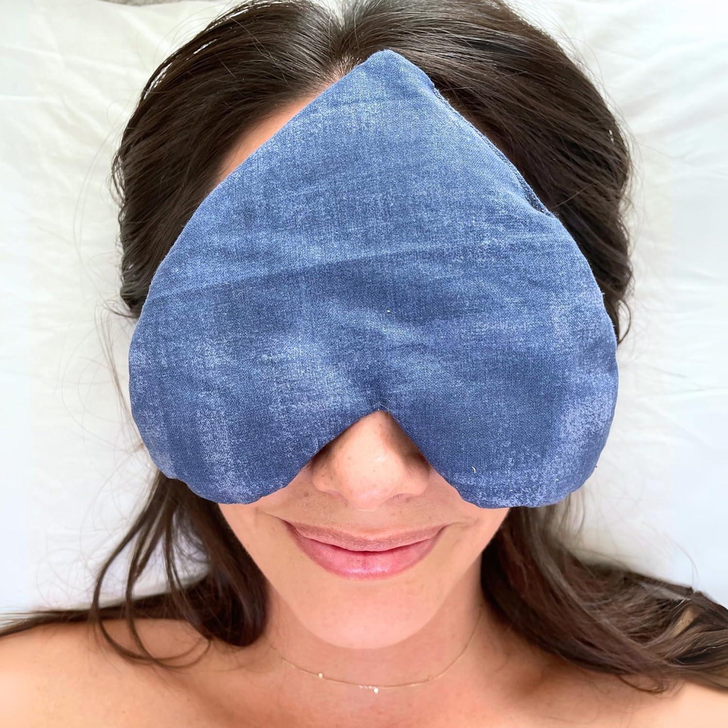 Máscara de Ojos de Lavanda y Lino - Corazón Indigo - Alivio Emocional