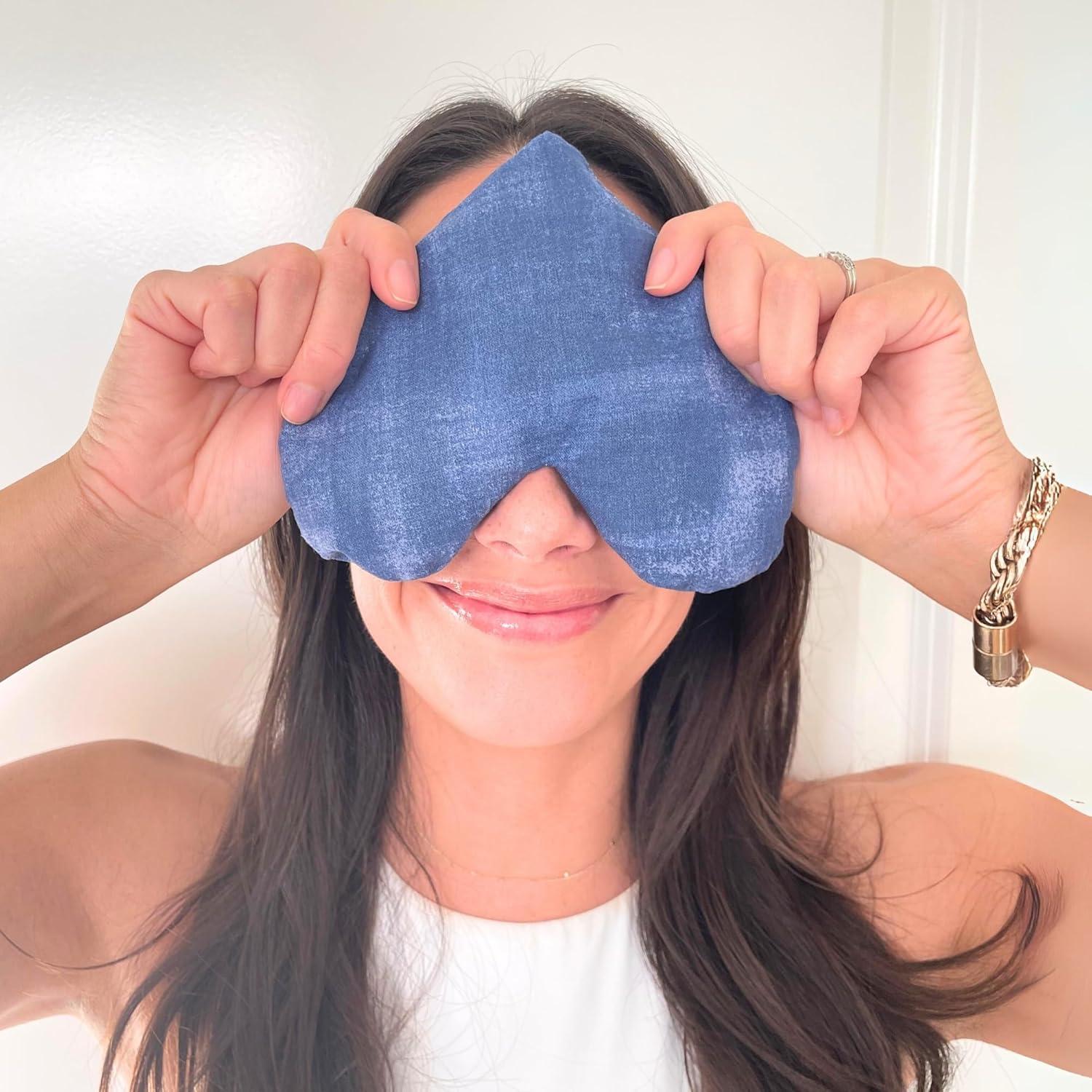 Máscara de Ojos de Lavanda y Lino - Corazón Indigo - Alivio Emocional