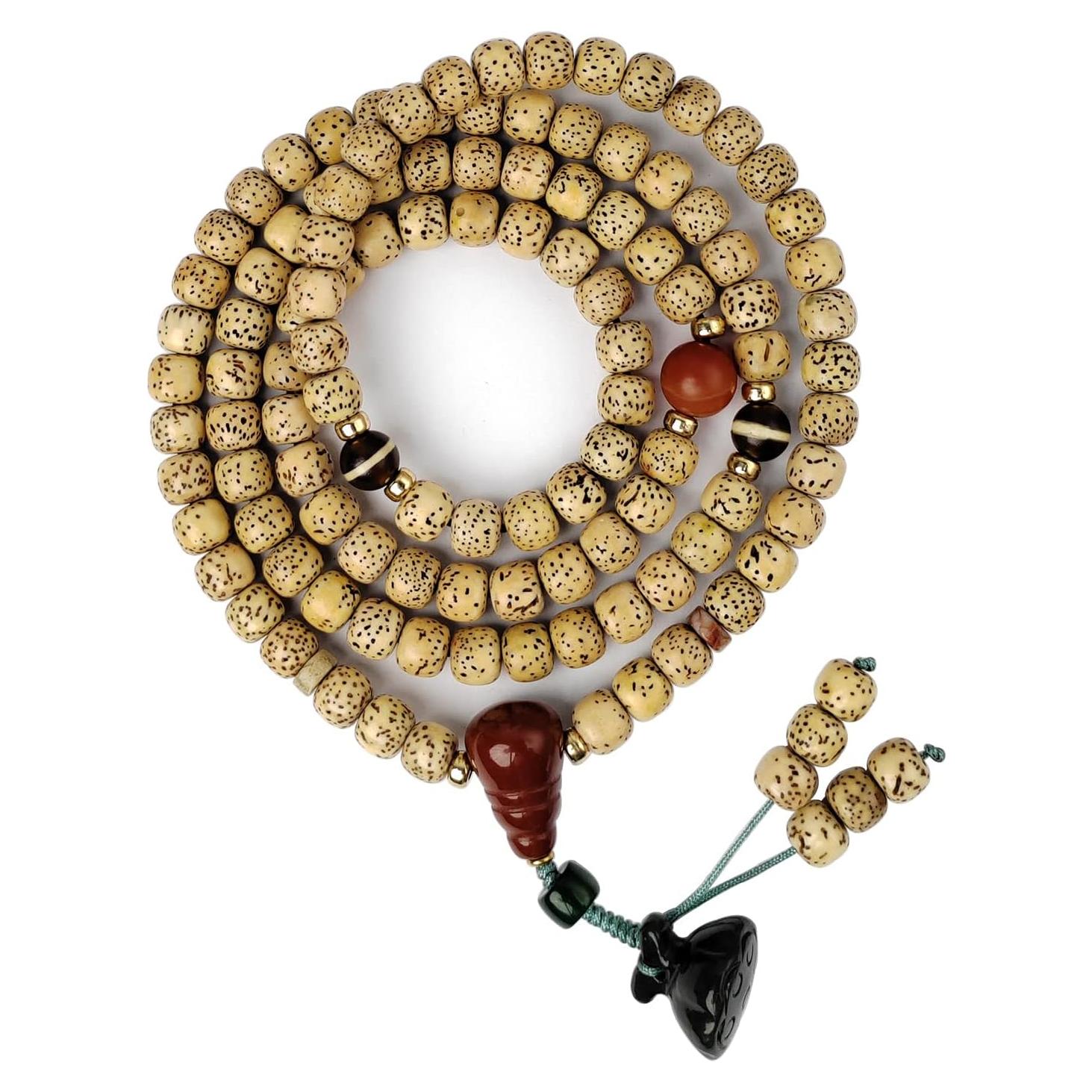Pulsera de Semilla de Bodhi FAZOVIN 108 Perlas 68.58 cm
