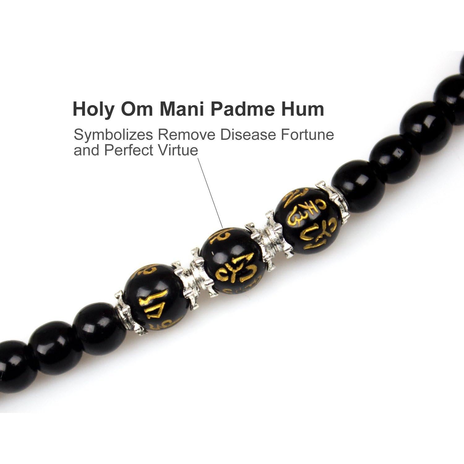 Pulsera Mala de 108 cuentas de Obsidiana y Ojo de Tigre 86.36 cm