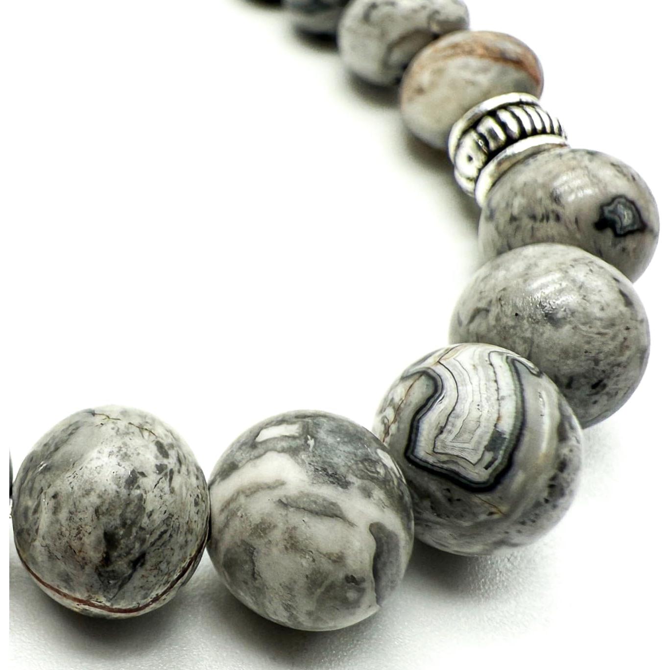 Tasbih de Ágata Mapa 8mm Hecho a Mano - 33 Cuentas Islámicas