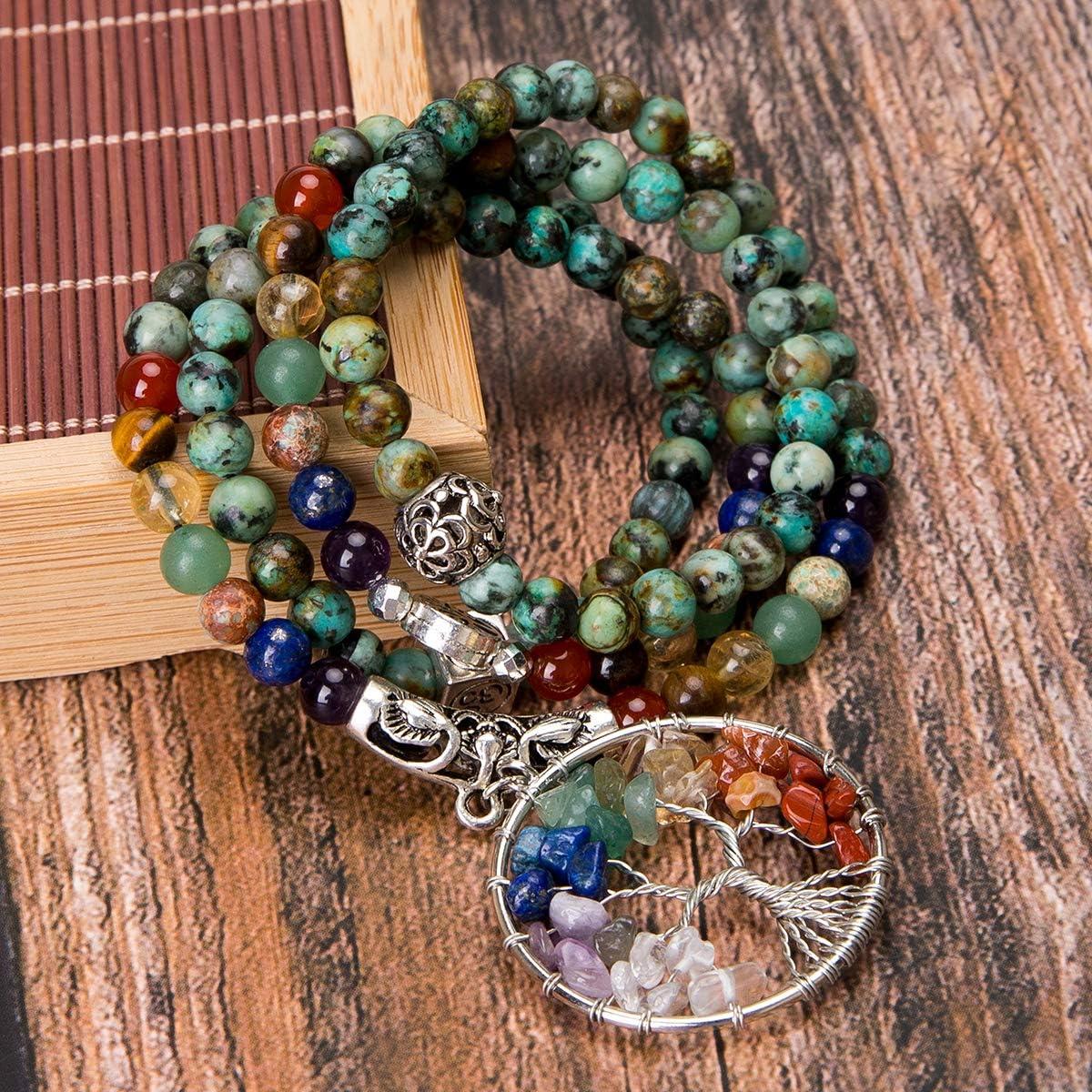 Pulsera Mala Bivei 108 Cuentas Chakra Árbol de la Vida