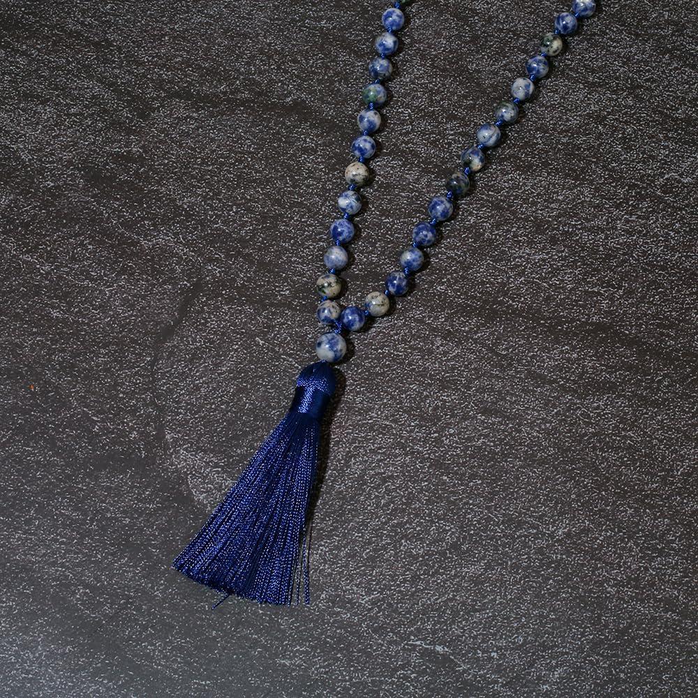 Collar Mala de 108 cuentas de piedra natural 8mm unisex