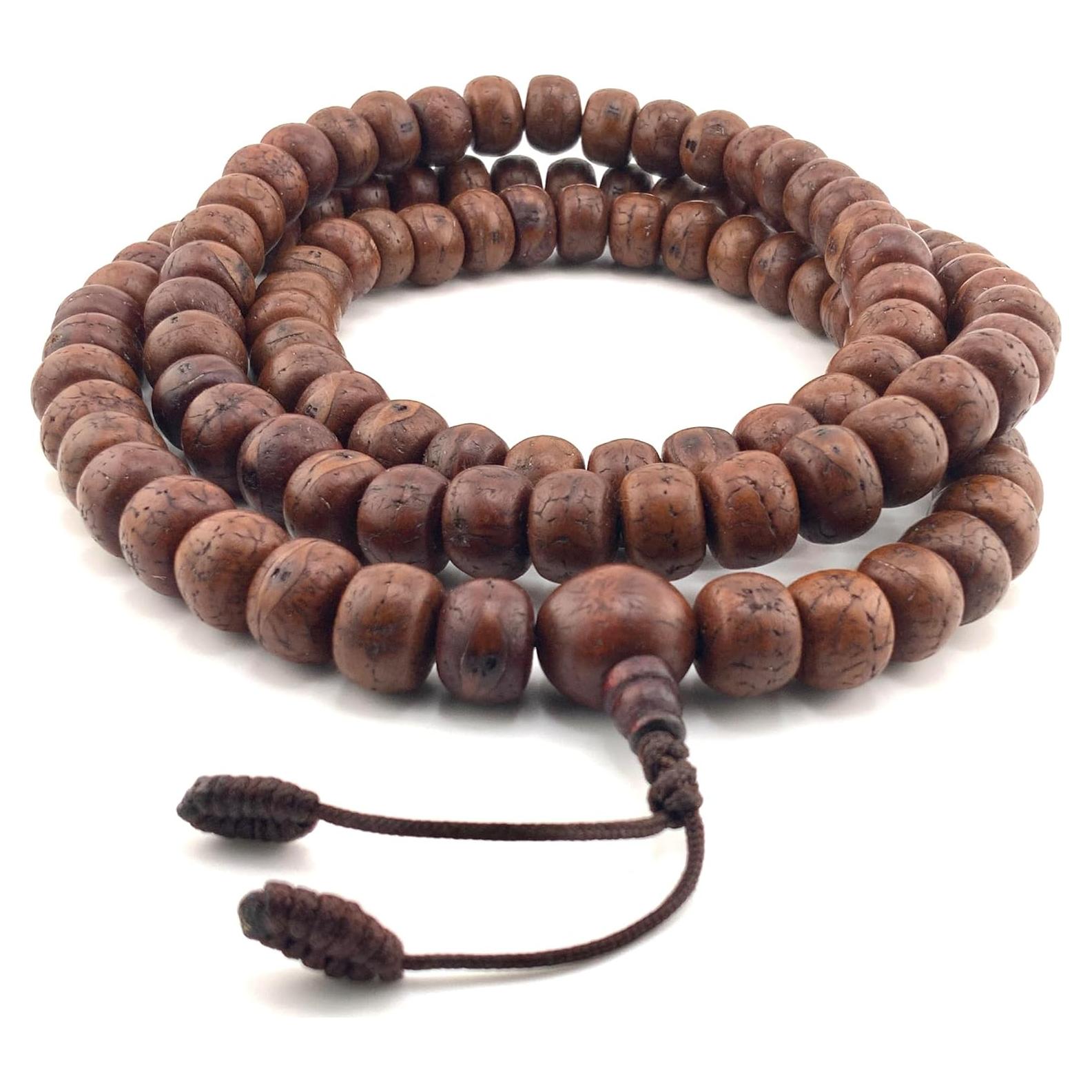 Collar Japa Mala de 108 Cuentas de Semilla de Bodhi Healing Lama