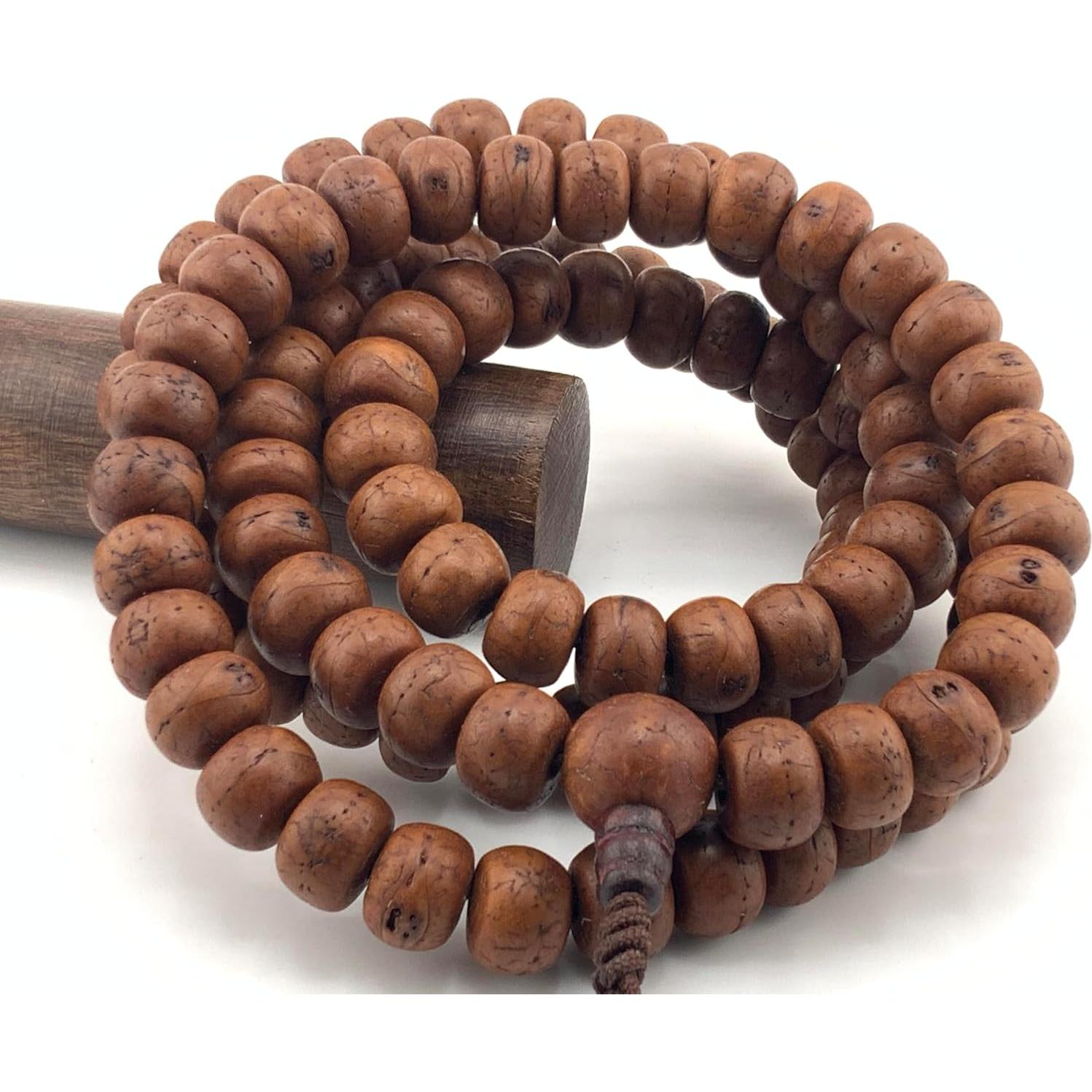 Collar Japa Mala de 108 Cuentas de Semilla de Bodhi Healing Lama