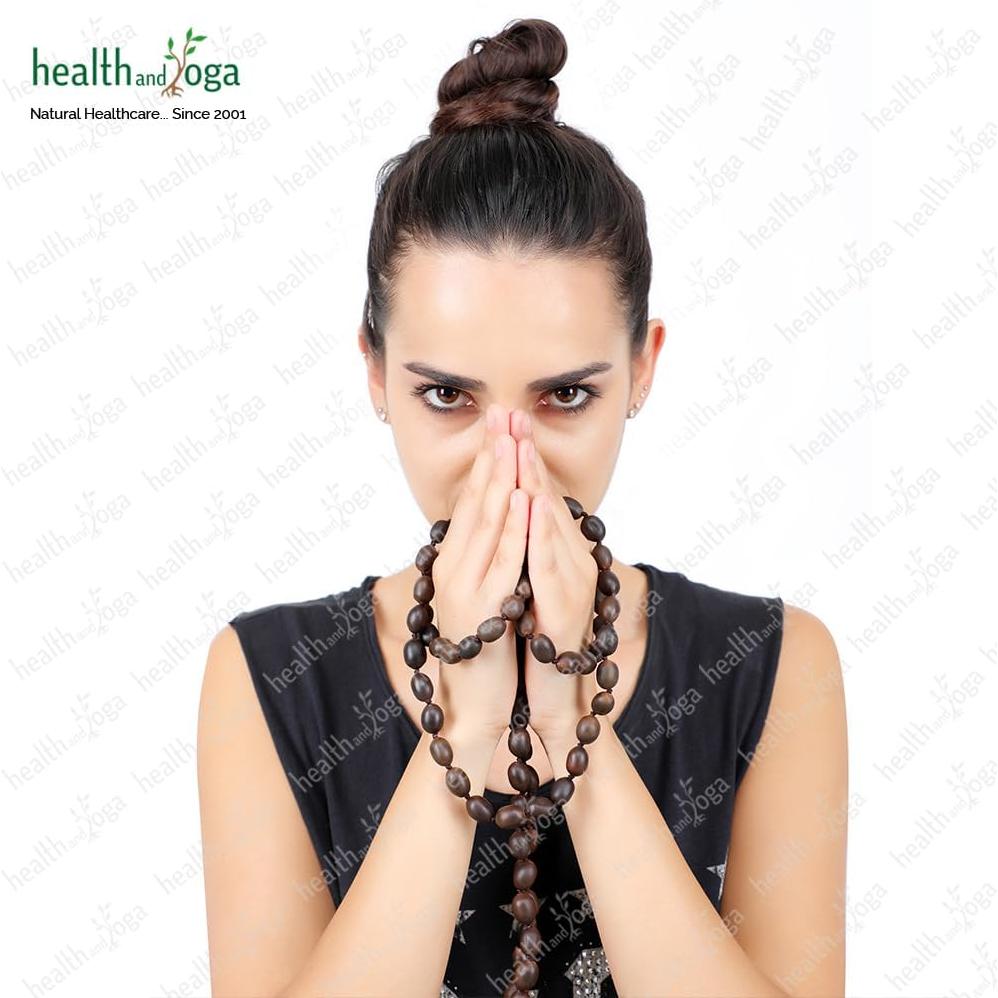 Collar de Meditación HealthAndYoga con 108 Perlas de Loto