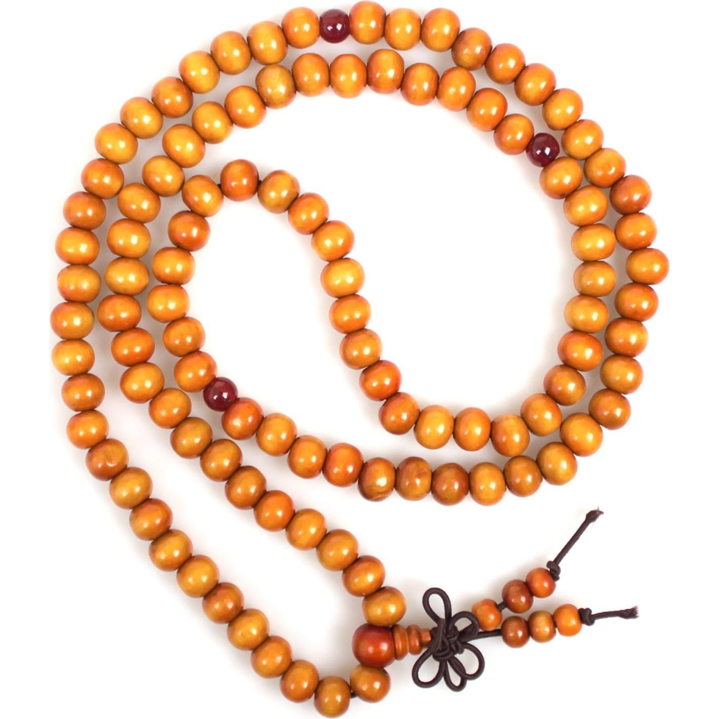 Juego de 3 Pulseras de Madera 108 Cuentas Budistas PWMENLK