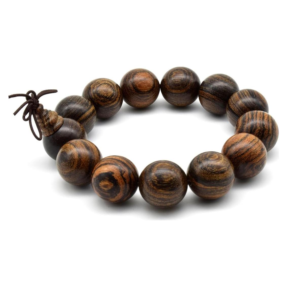 Pulsera Budista Zen Dear 18mm 13 Cuentas de Madera Natural