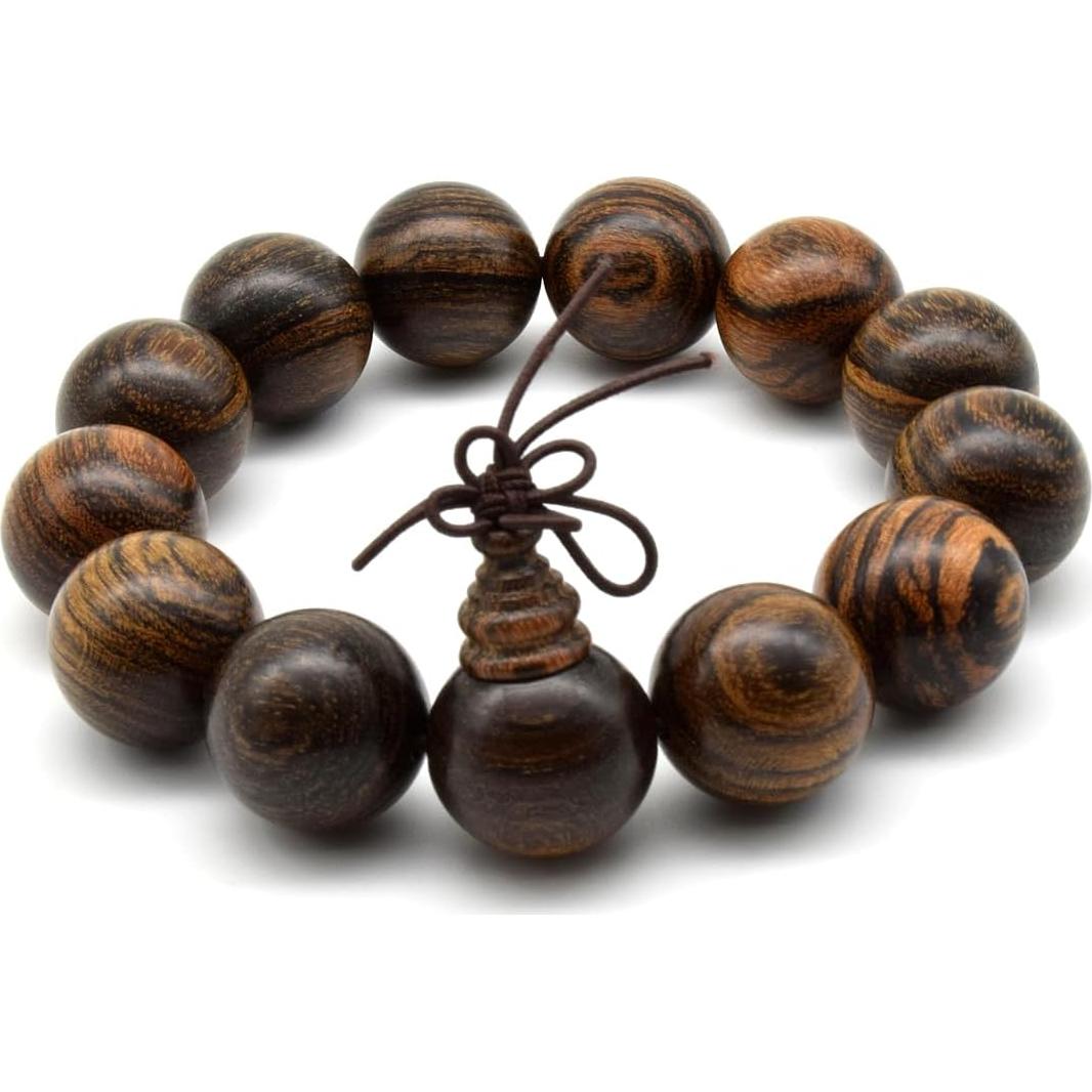 Pulsera Budista Zen Dear 18mm 13 Cuentas de Madera Natural