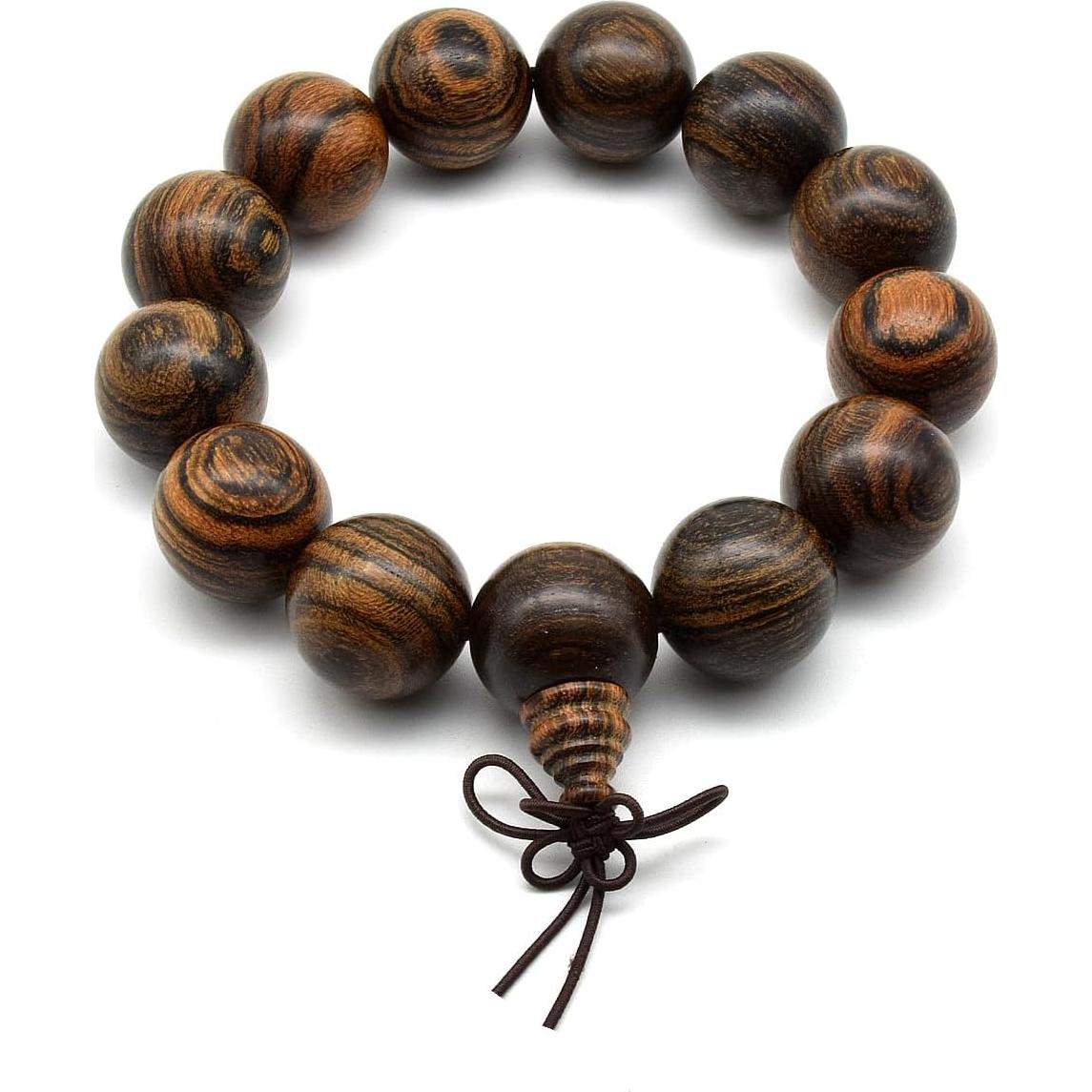 Pulsera Budista Zen Dear 18mm 13 Cuentas de Madera Natural