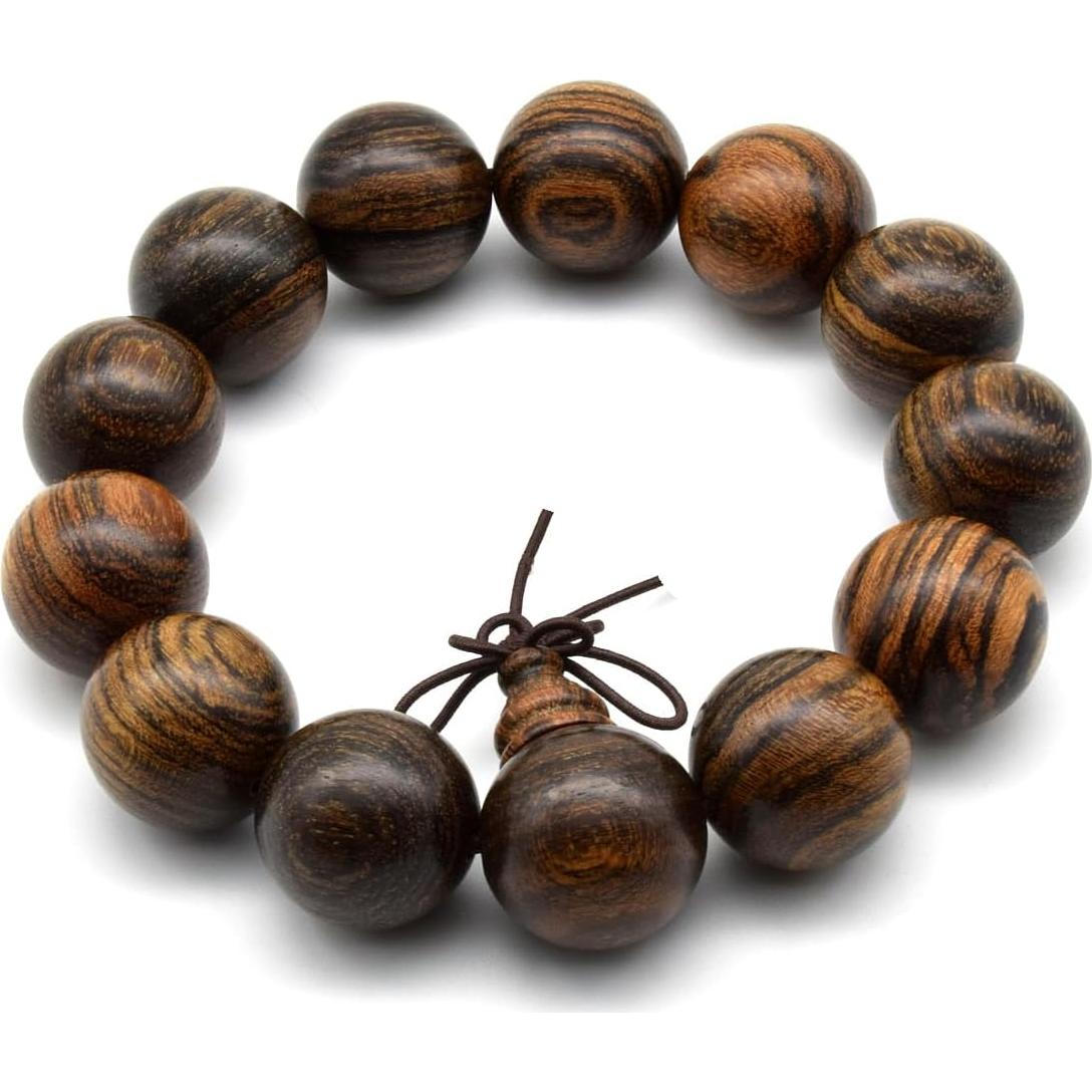 Pulsera Budista Zen Dear 18mm 13 Cuentas de Madera Natural