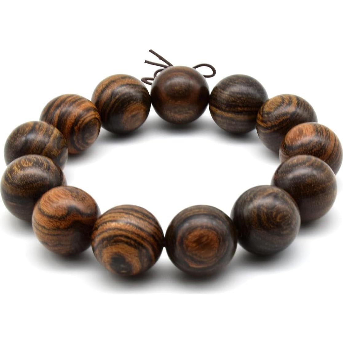 Pulsera Budista Zen Dear 18mm 13 Cuentas de Madera Natural