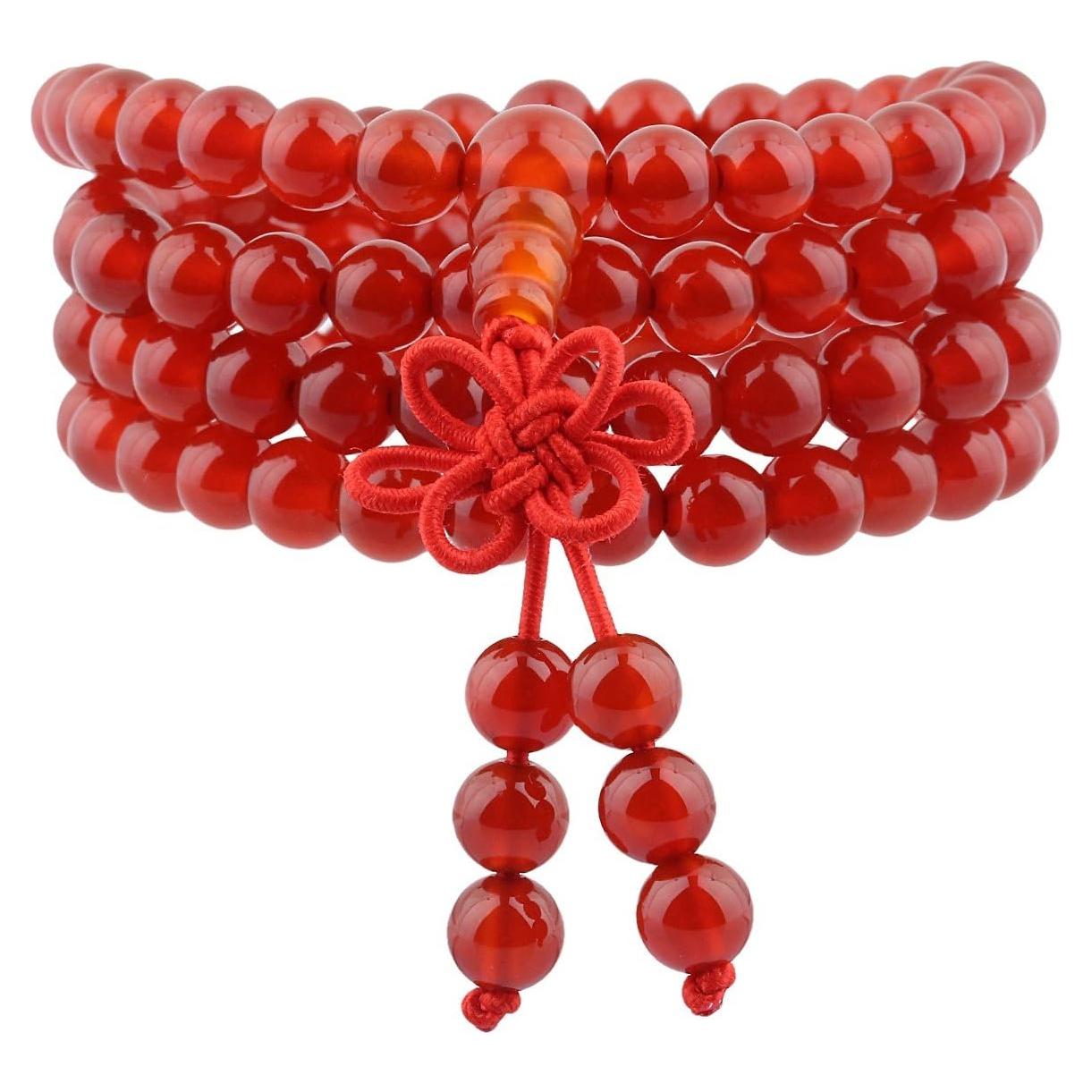 Pulsera y Collar de Cuentas Mala TUMBEELLUWA 108 Cuentas 6mm