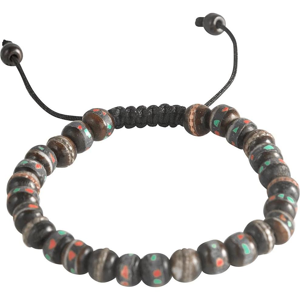 Muñequera Mala de Hueso de Yak Tribe Azure para Meditación